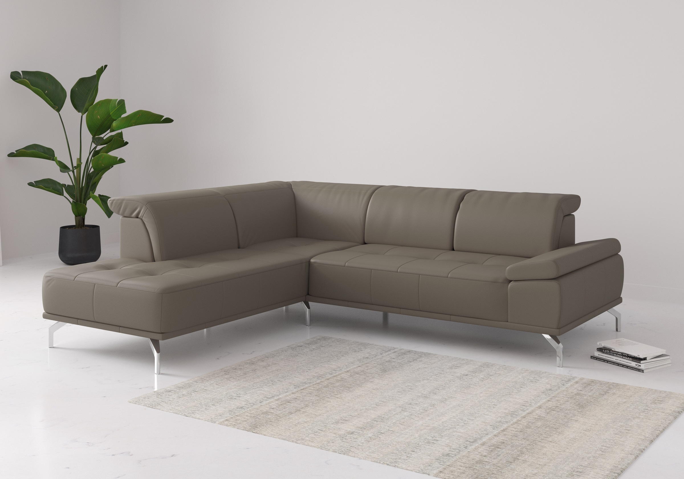 Places of Style Ecksofa "Caluna", Inkl.Sitztiefenverstellung, wahlweise mit günstig online kaufen