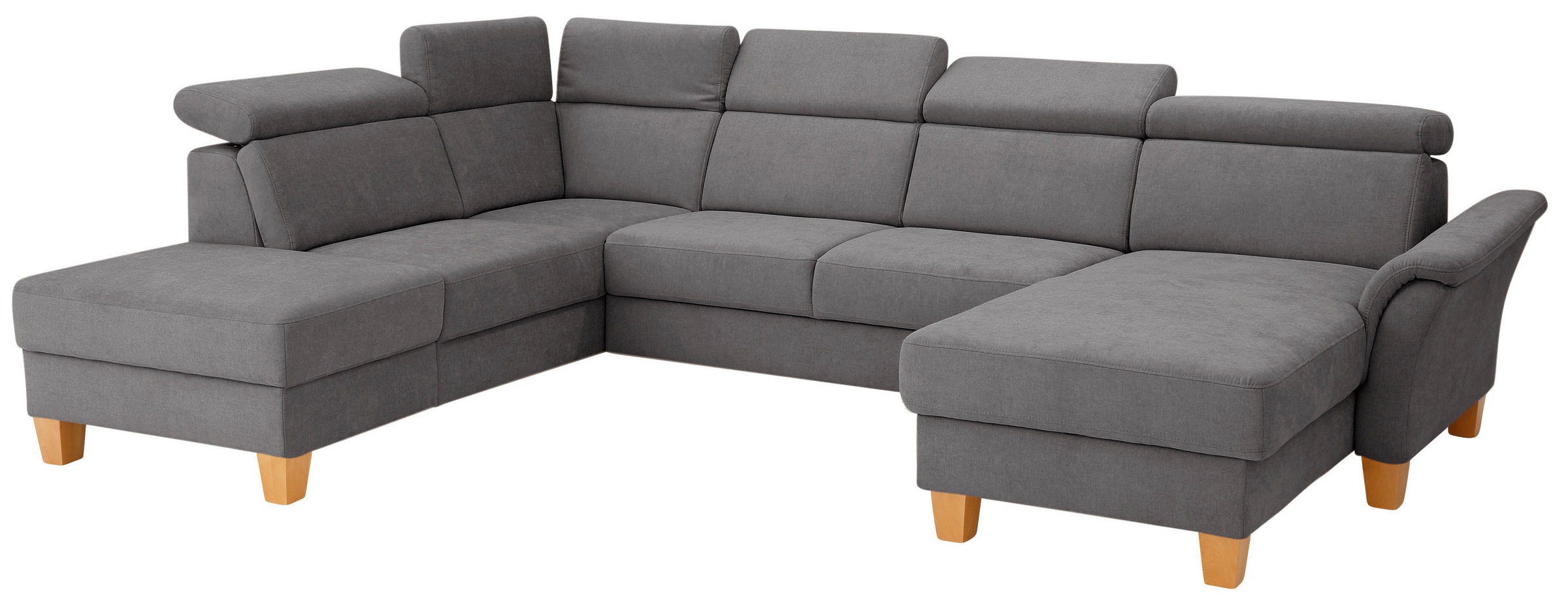 Home affaire Wohnlandschaft »Conville U-Form«, Kopfteilverstellung wahlweise mit Bettfunktion und Bettkasten