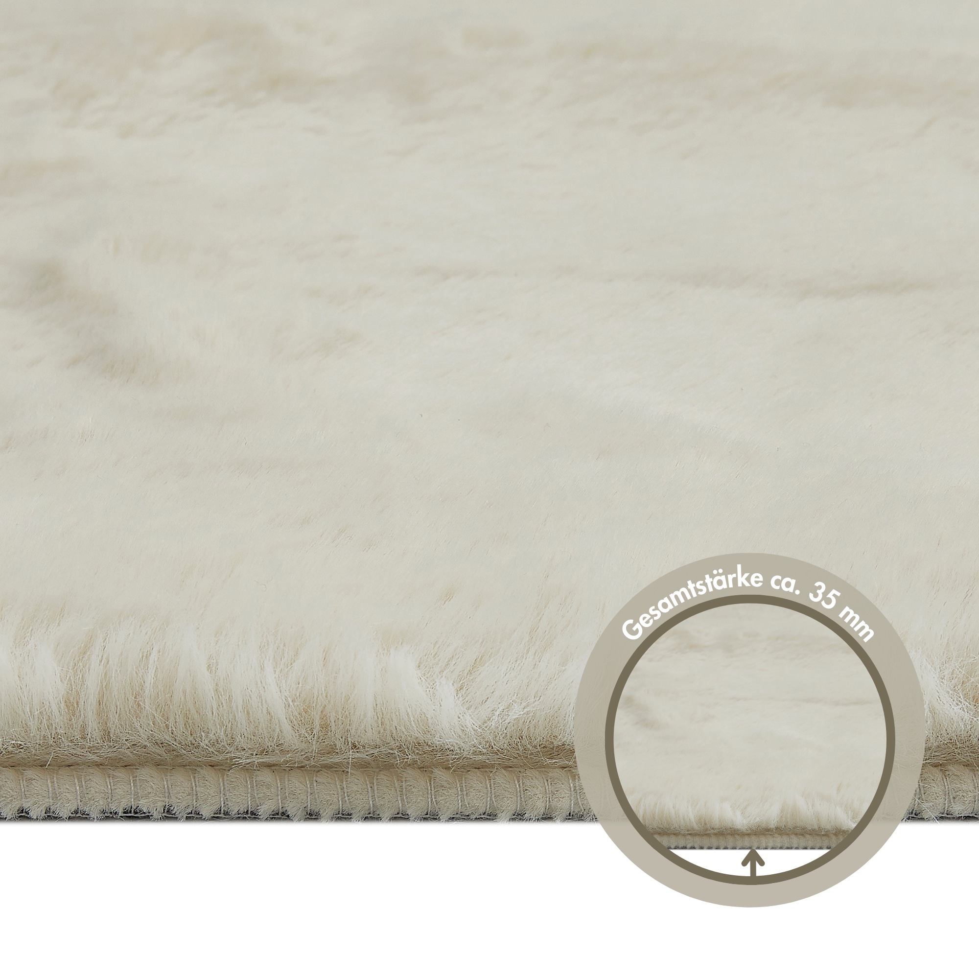 LUXOR living Fellteppich »Novara«, rechteckig, 30 mm Höhe, Kunstfell, Kaninchenfell-Haptik, besonders weicher Hochflor