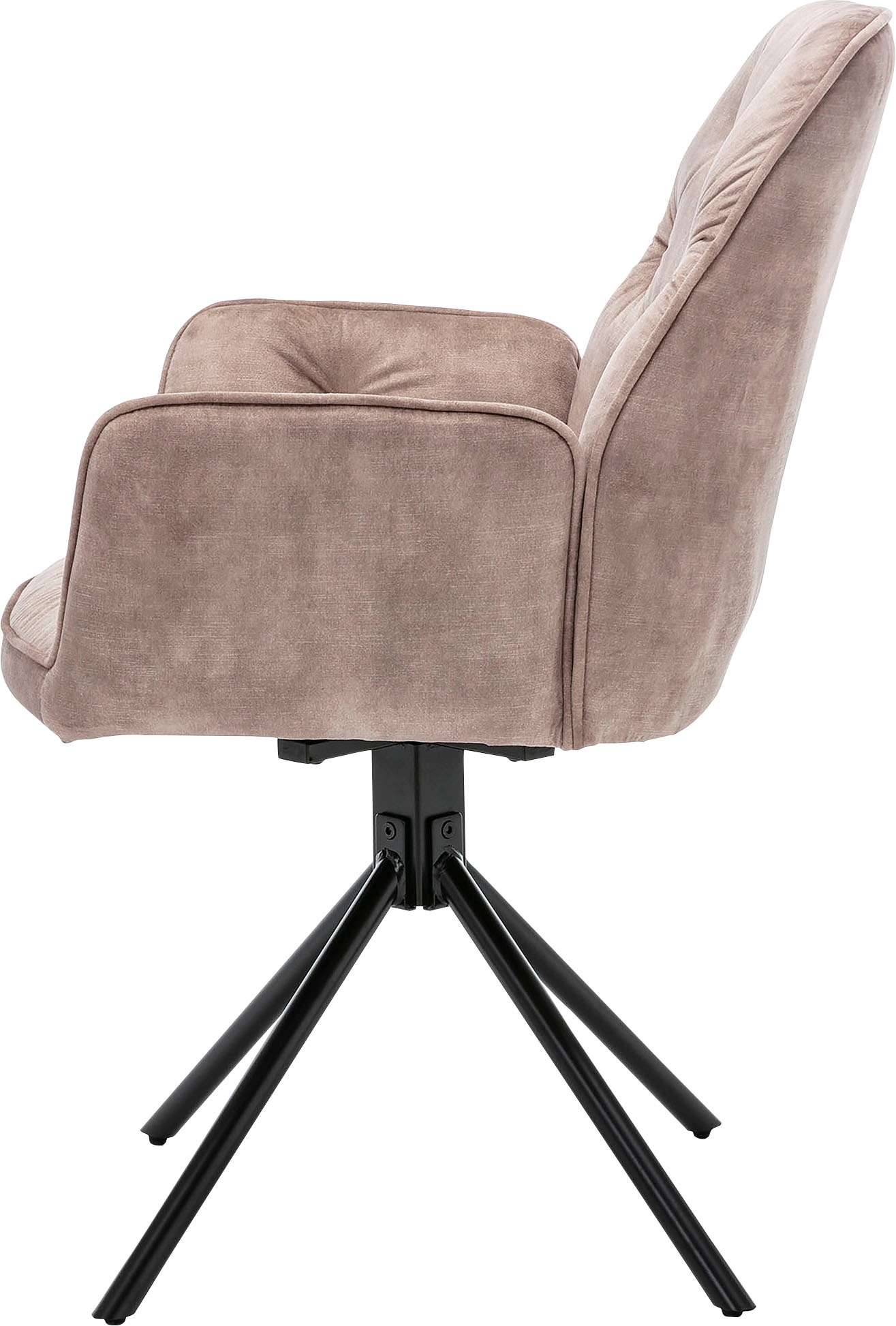 byLIVING Esszimmerstuhl »Sarina«, (Set), 2 St., Samtstoff Velvet, 2er-Set, hochwertiger Vintage-Samt Bezug mit Steppung, 360Grad drehbar