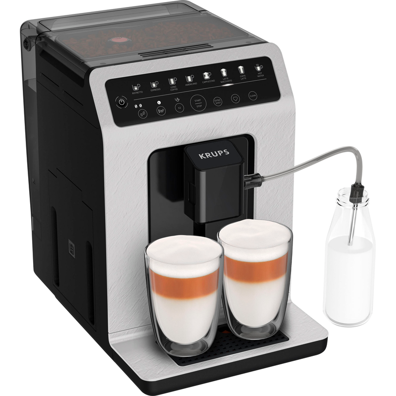 KRUPS Kaffeevollautomat »EA897A Evidence ECOdesign« Touch-Steuerung Schwarz/Weiß in Schiefer-Optik