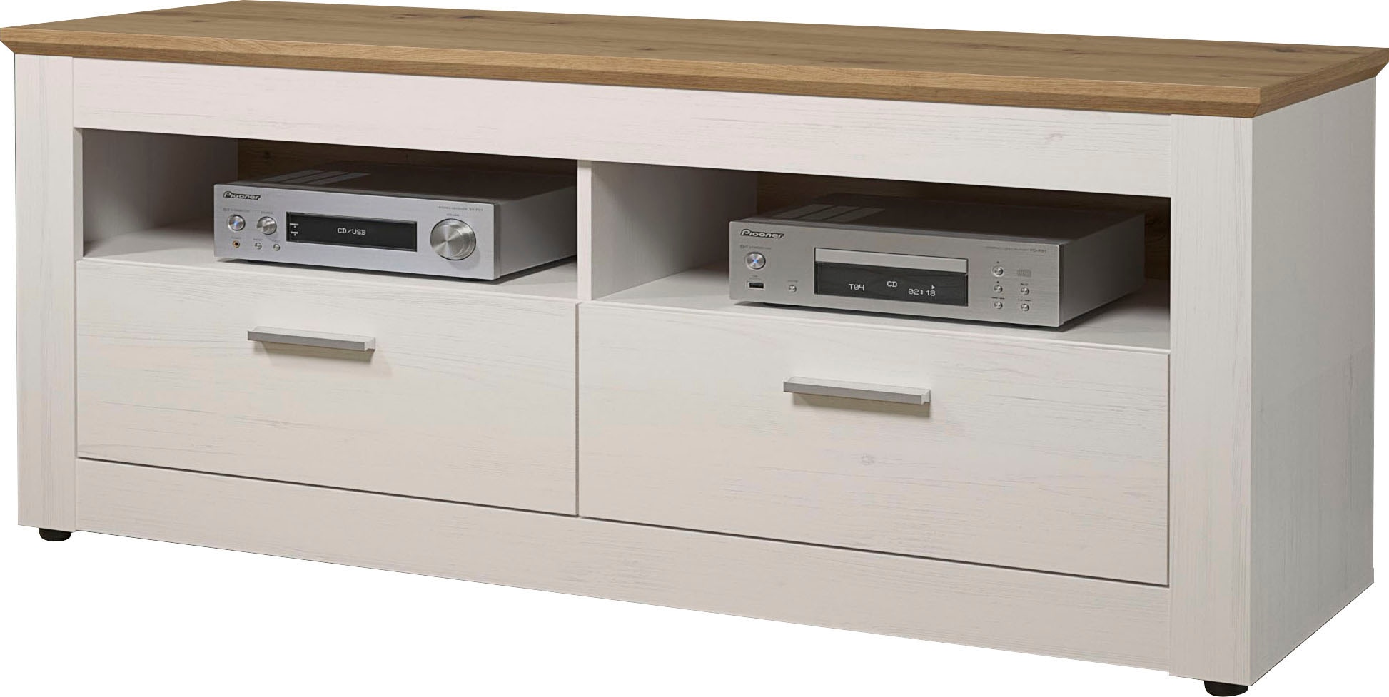 Home affaire Lowboard »Nybro TV-Kommode« TV-Unterteil mit 2 Schubladen & 2 Fächern - (B/T/H) 148/45/59 cm