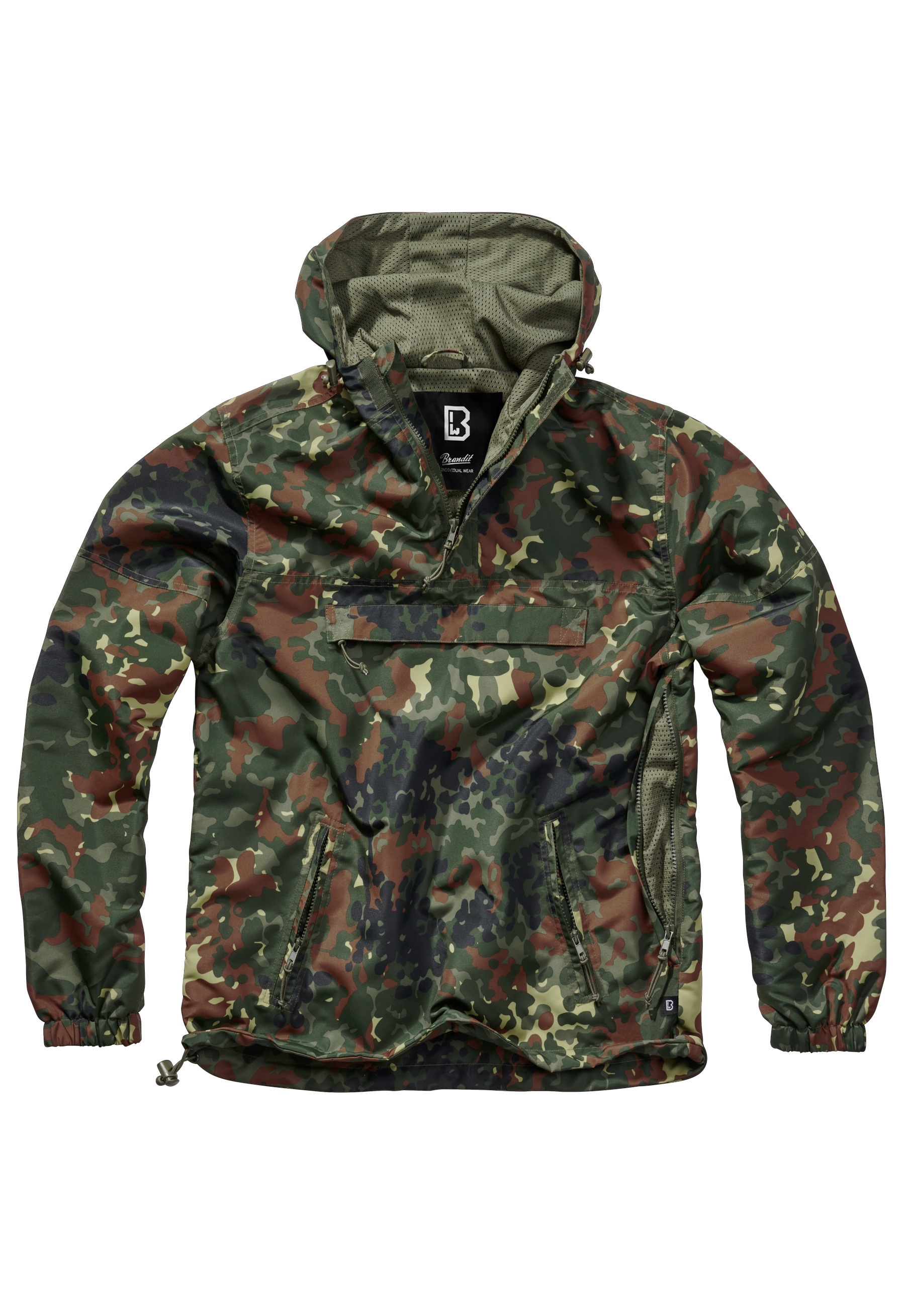 Brandit Allwetterjacke »Brandit Herren Summer Pull Over Jacket« 1 Stk. tlg. mit Kapuze