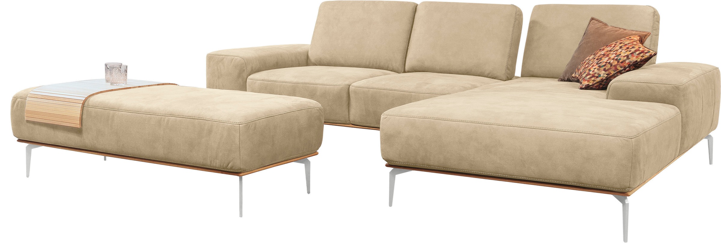 W.SCHILLIG Ecksofa "run, Designsofa mit tollem Sitzkomfort, L-Form", mit el günstig online kaufen