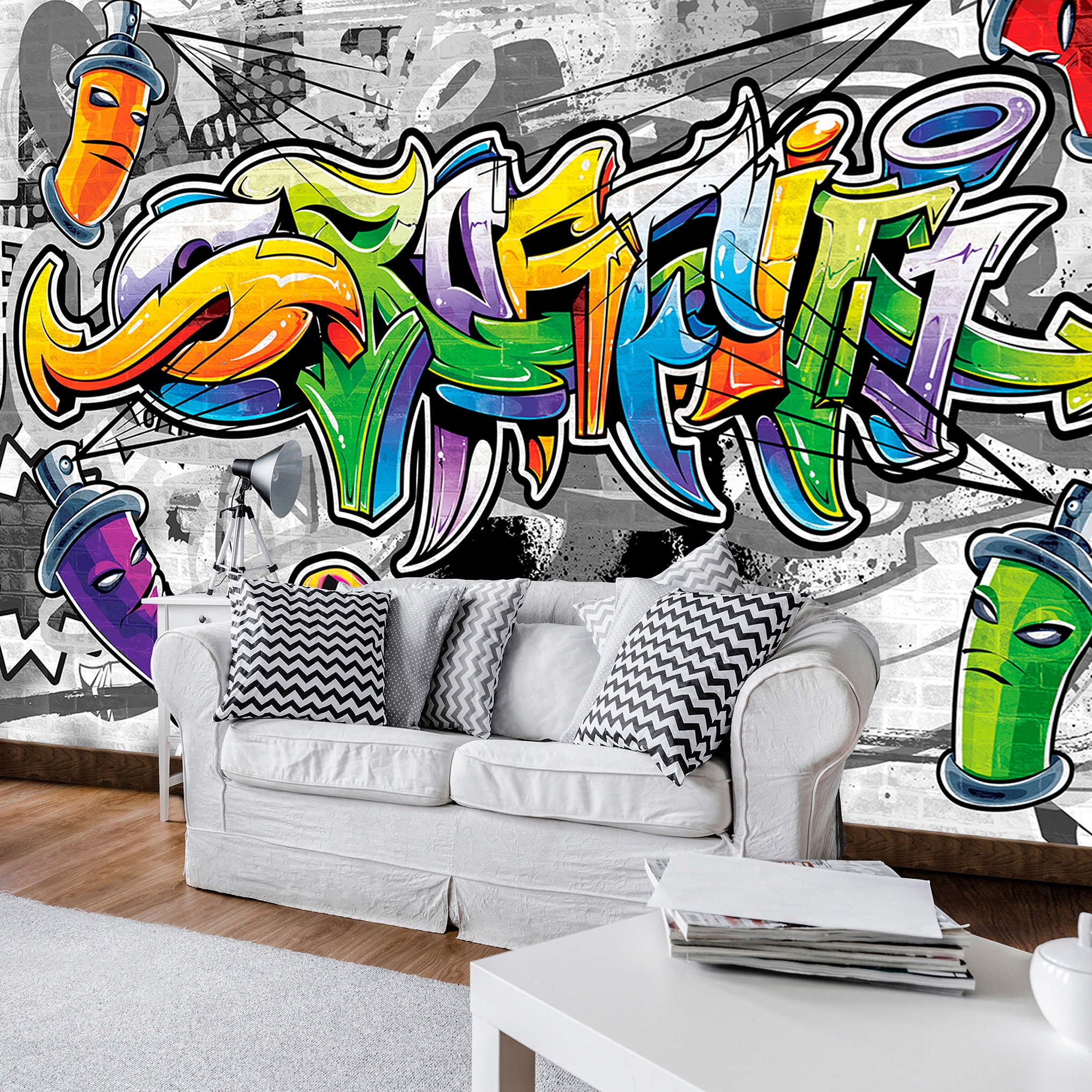 auf Motiv »Buntes Graffiti«, Fototapete Consalnet kaufen Raten