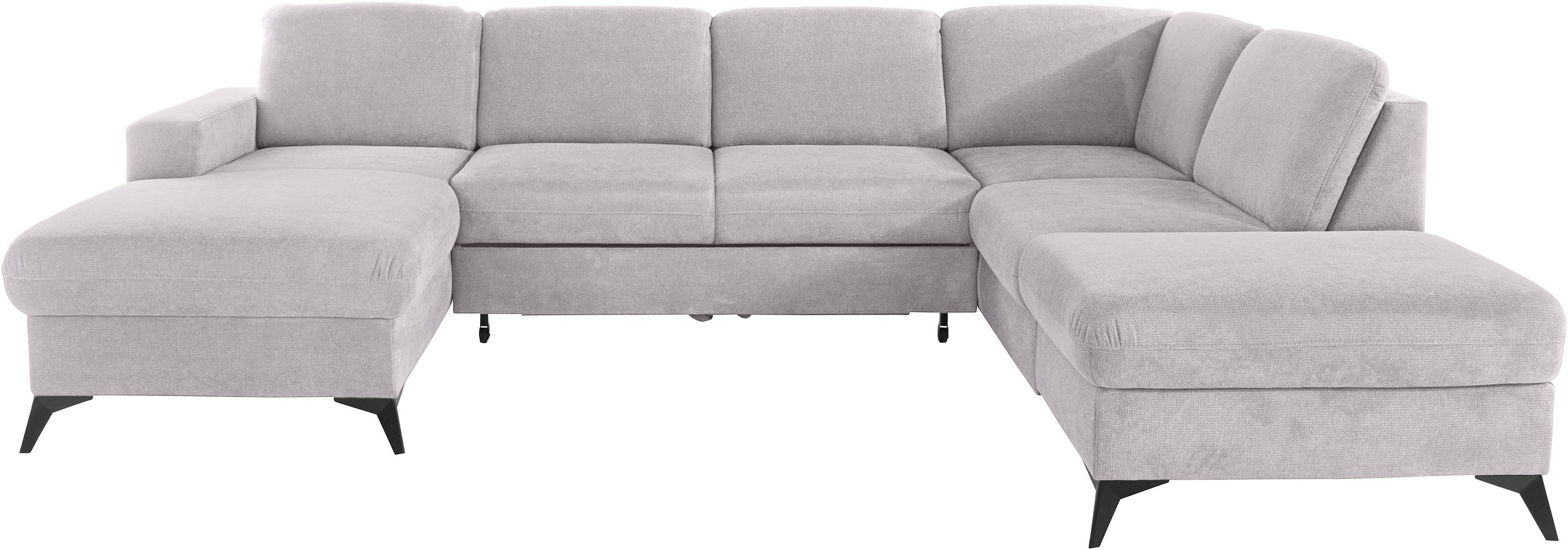 PLACES OF STYLE Wohnlandschaft »Lolland U-Form« Wahlweise mit Bettfunktion günstig online kaufen