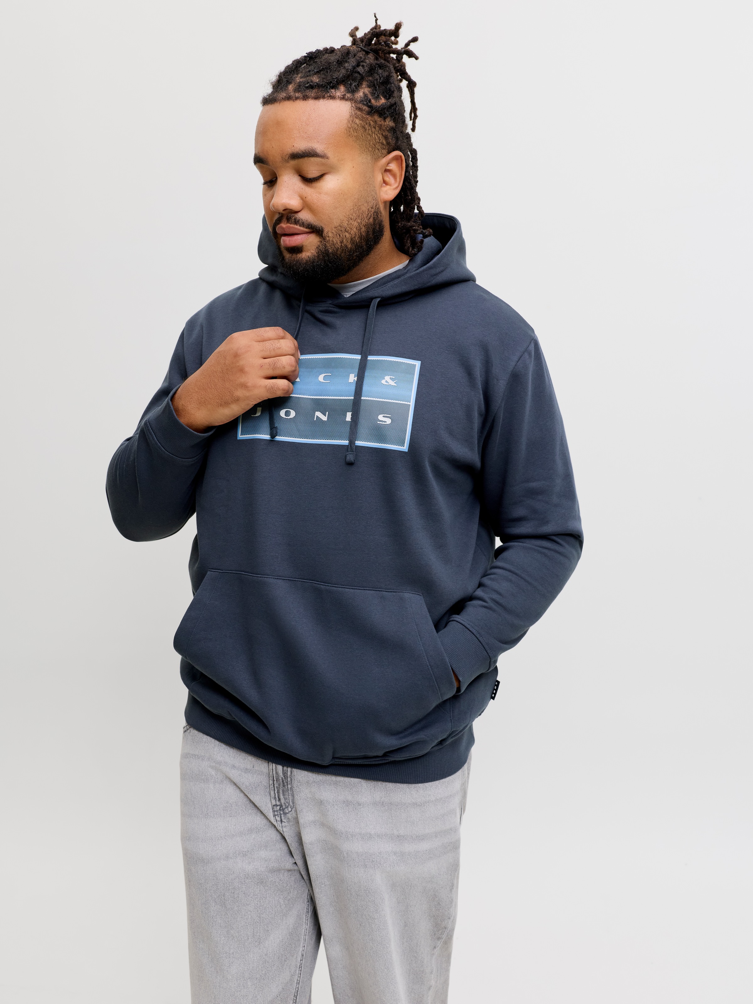 Jack & Jones PlusSize Kapuzensweatshirt »JCOFUSION BOX SWEAT HOOD PLS«, Baumwollmischung, regular fit
