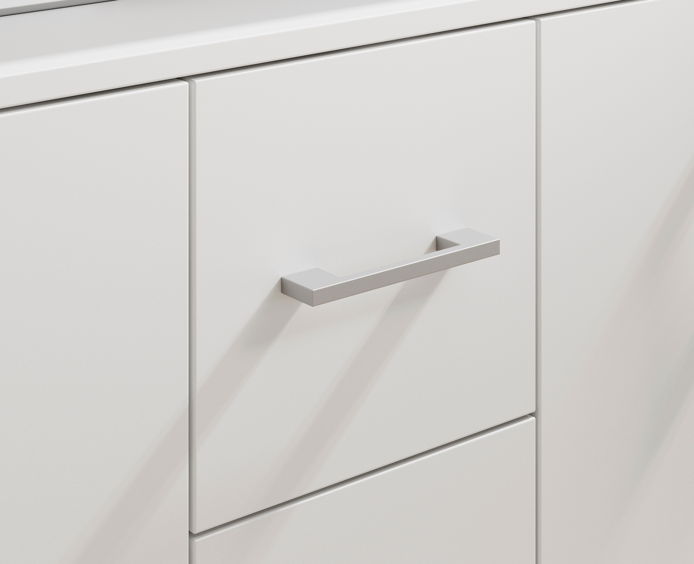 HBZ Sideboard »Drivno Sideboard, B/H/T 139x90x34 cm« Breite 139cm, Kugelauszug, Einlegeböden verstellbar,  3 Schubkästen