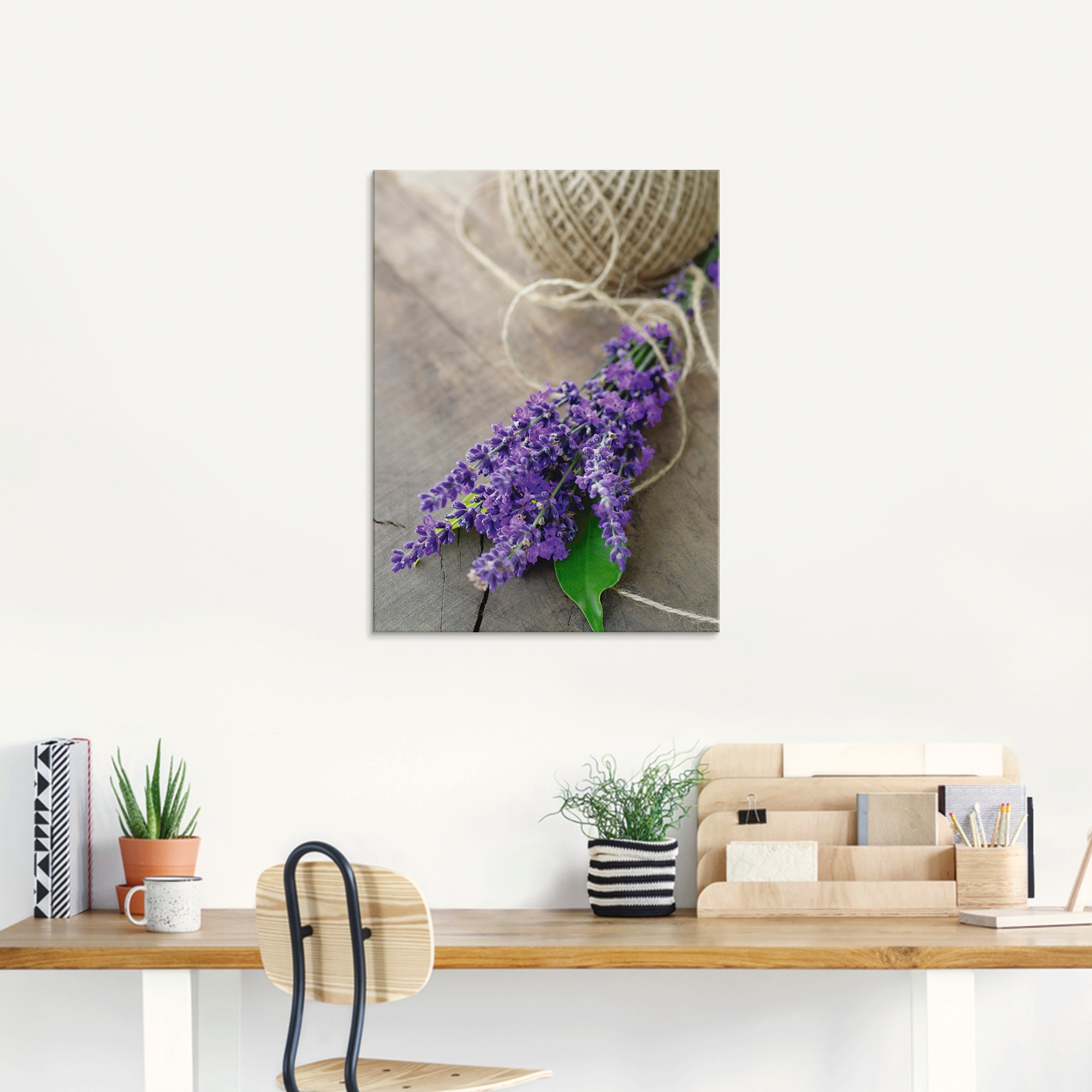 Artland Glasbild »Lavendel Strauß«, Blumen, (1 St.), in verschiedenen Größen