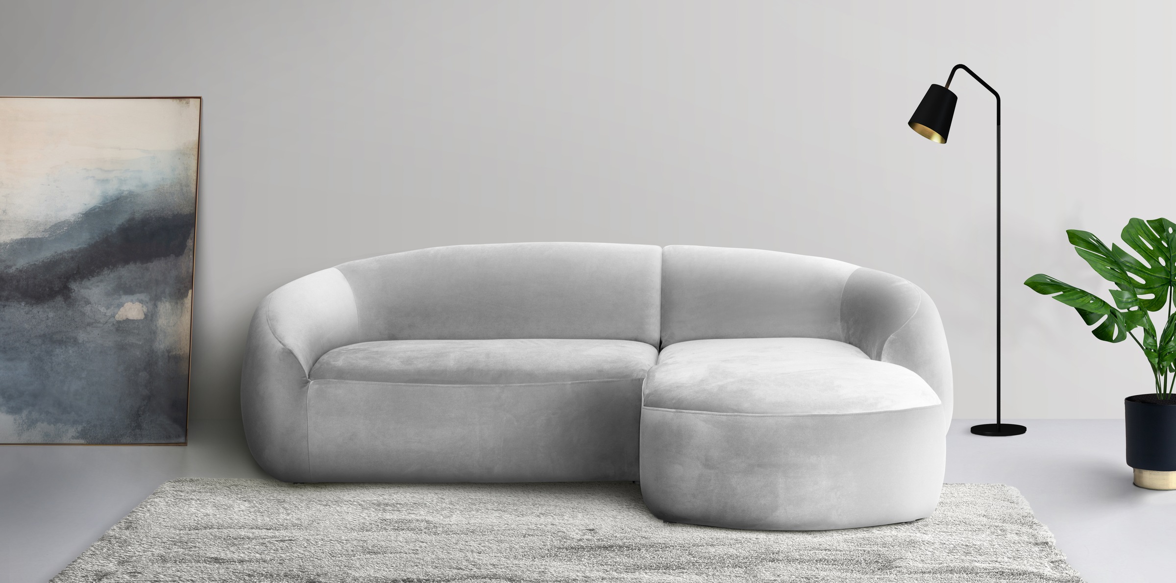 LeGer Home by Lena Gercke Ecksofa »L-Form, Designersofa, organische Form, M günstig online kaufen
