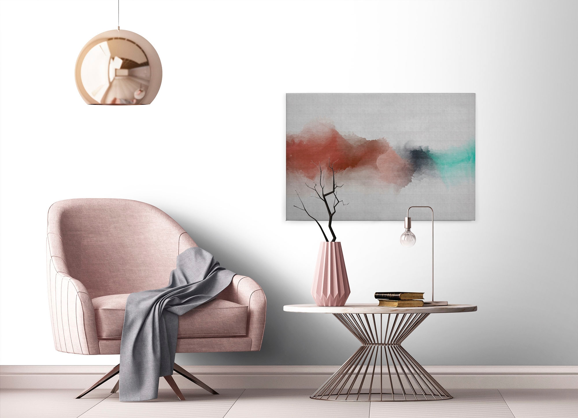 A.S. Création Leinwandbild »daydream«, Kunst-Abstrakt-Kinder, (1 St.), Keilrahmen Bild Farben Grau Bunt Leinwand-Bild Wohnzimmer modern Wand