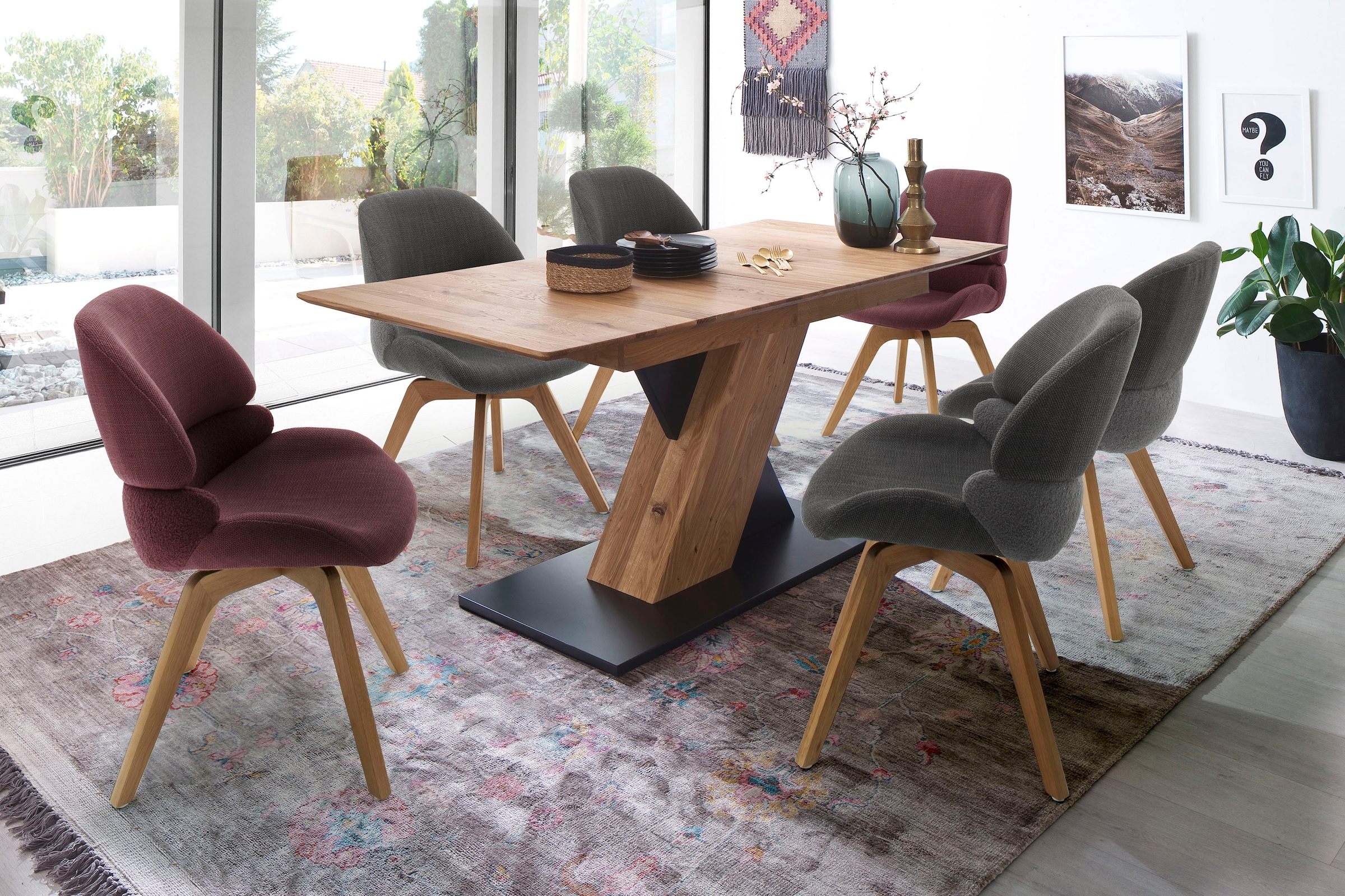 MCA furniture Esszimmerstuhl »Henderson«, 2 Nivellierung, kaufen mit St., drehbar (Set), Absetzung, 120 mit bis online Feinflor kg 180°