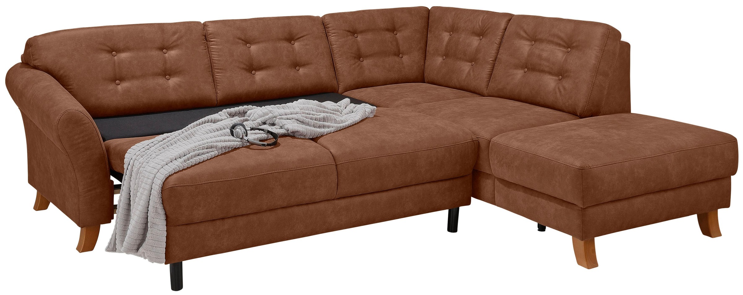 Home affaire Ecksofa »Trondheim L-Form«, mit Federkern
