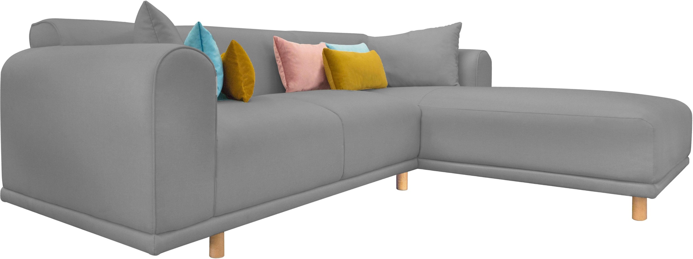 andas Ecksofa »Maroon L-Form«, in skandinavischem Design, mit losen Kissen