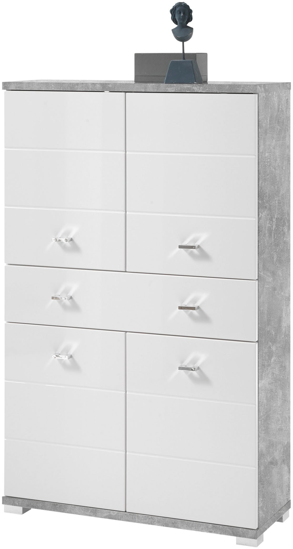 BASIC by Balculina Midischrank »Pool, Badezimmerschrank BxHxT 76x123x31« 1 Stk. tlg. Breite 76cm, Tür L/R montierbar