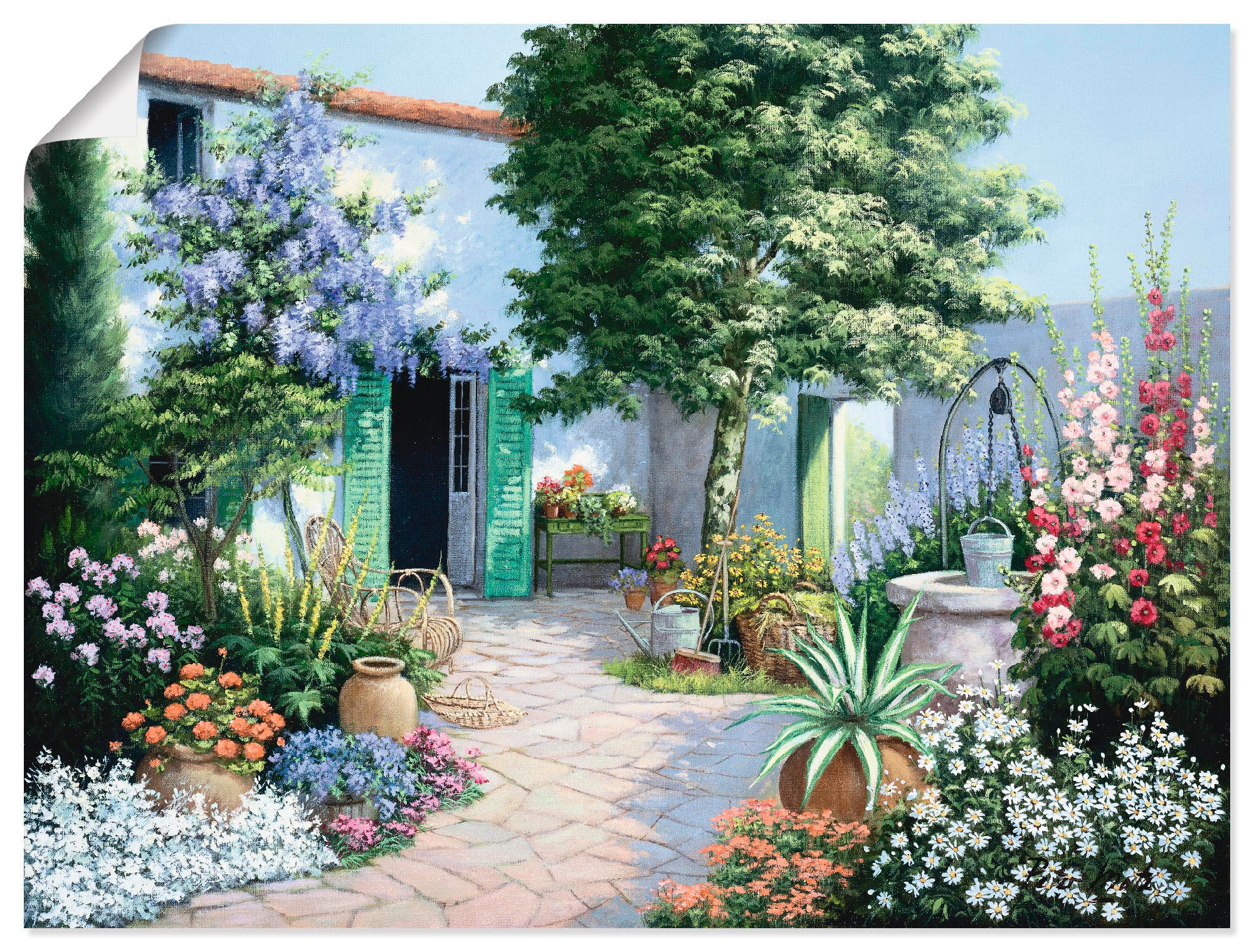 Artland Wandbild »Ein kleines Paradies« Garten 1 Stk. tlg. als Leinwandbild günstig online kaufen