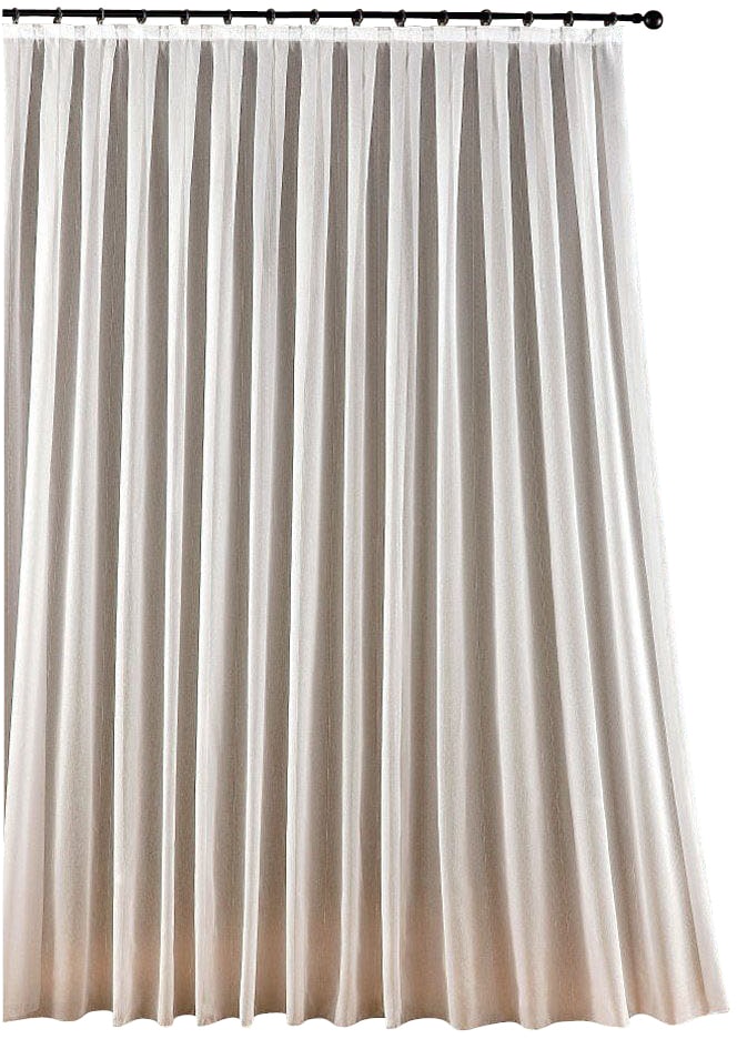 WECKBRODT Gardine »Webstore« Kräuselband 1 Stk. tlg. Webgardine, feste Falten, Uni, halbtransparent, nach Maß, , Store weiß Obermaterial: 100%...