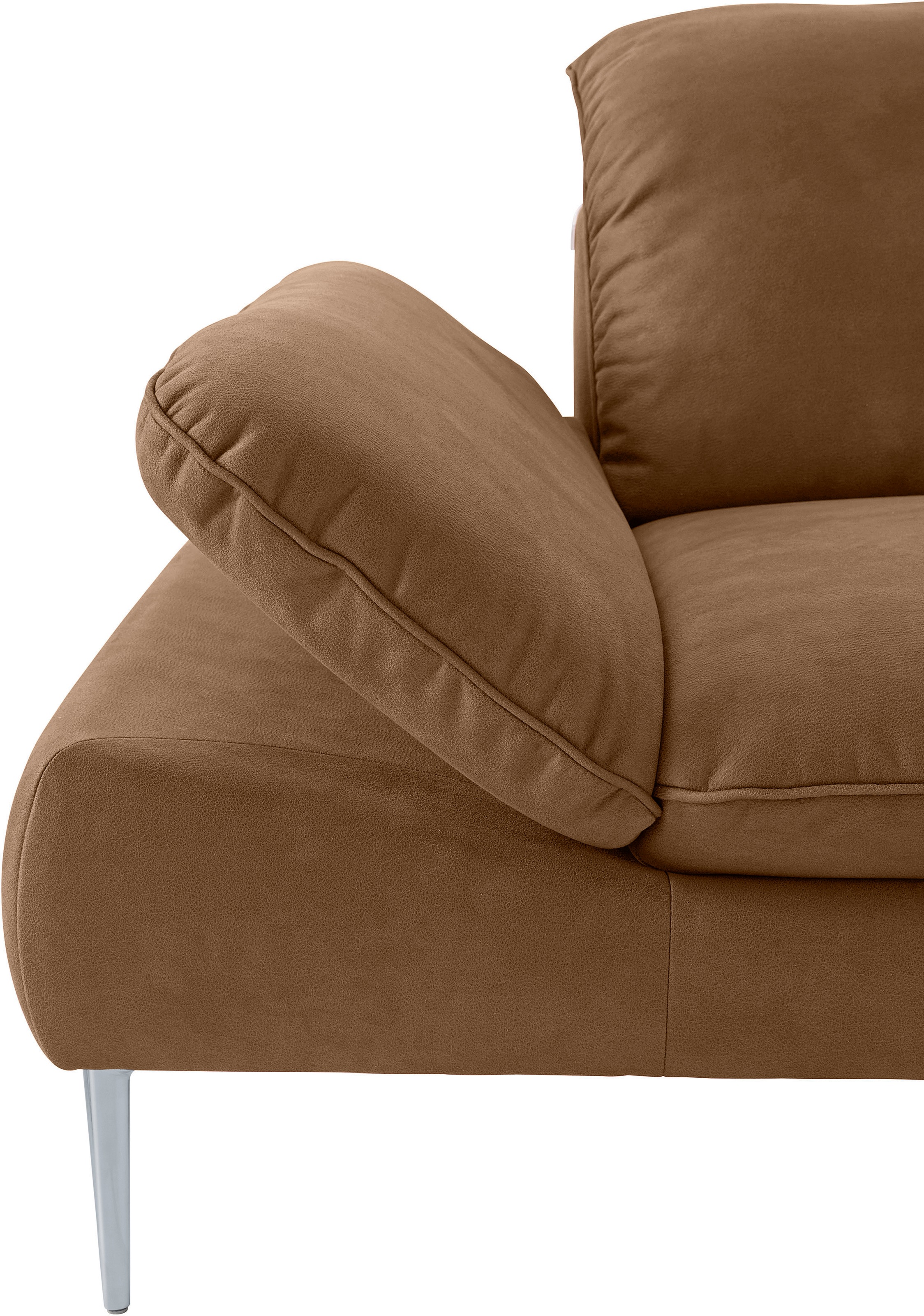 W.SCHILLIG Ecksofa »enjoy&MORE, Designsofa, elegant und bequem, L-Form«, mit Sitztiefenverstellung, Füße silber matt, Breite 310 cm