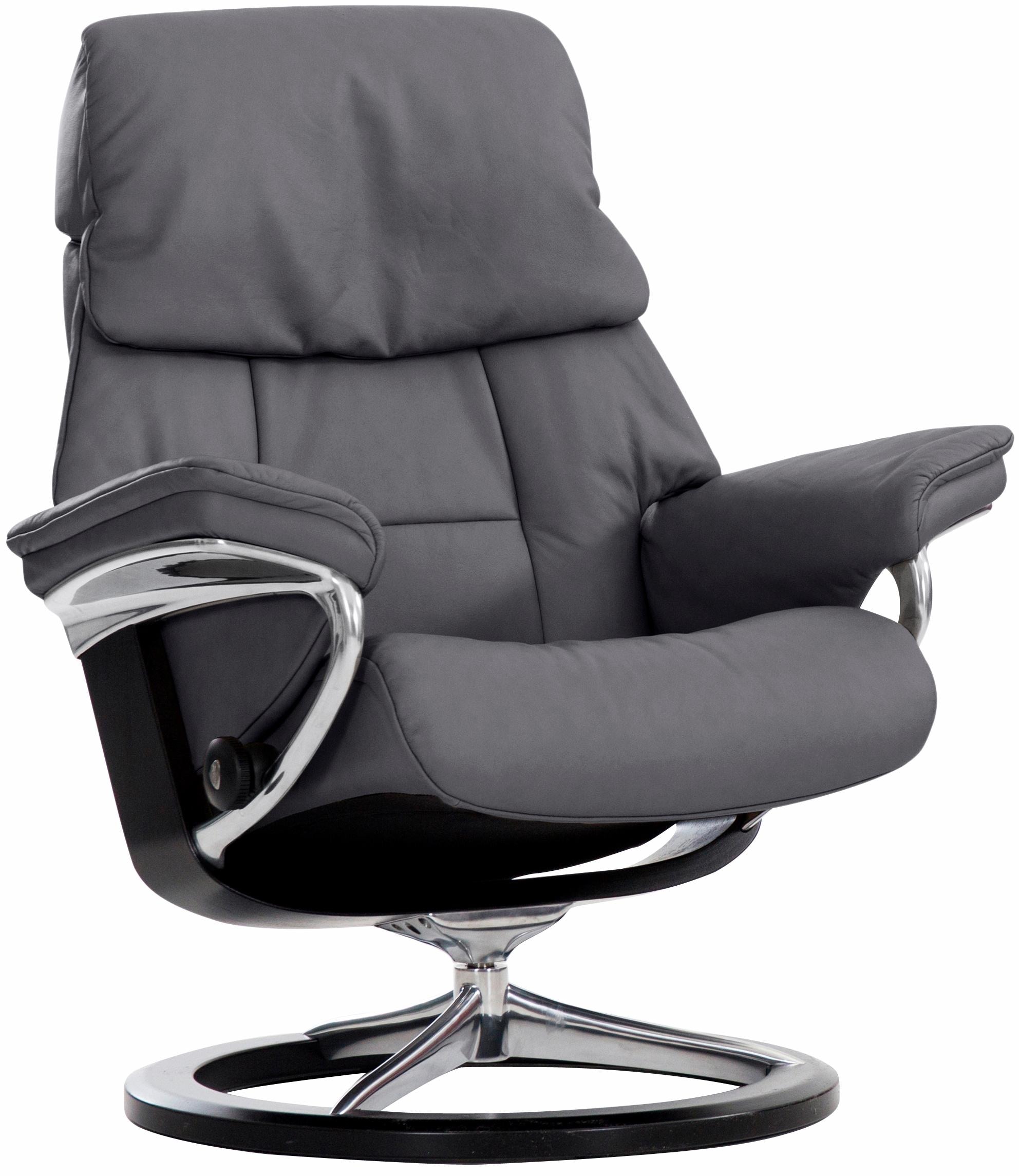 Stressless® Relaxsessel »Ruby«, (Set, Relaxsessel mit Hocker), mit Signature Base, Größe M, Gestell Eiche, Wenge, Braun & Schwarz