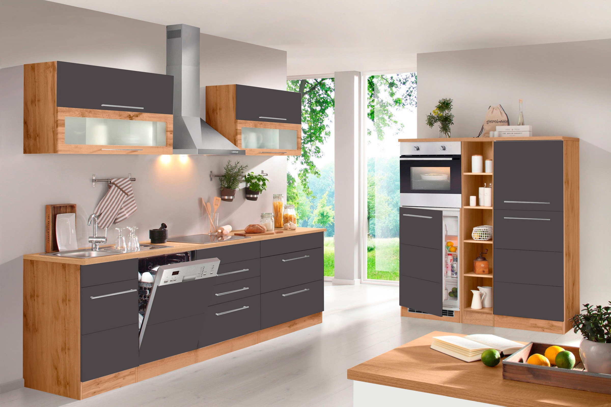 KOCHSTATION Küchenzeile »KS-Wien« Breite 440 cm, wahlweise mit E-Geräten un günstig online kaufen