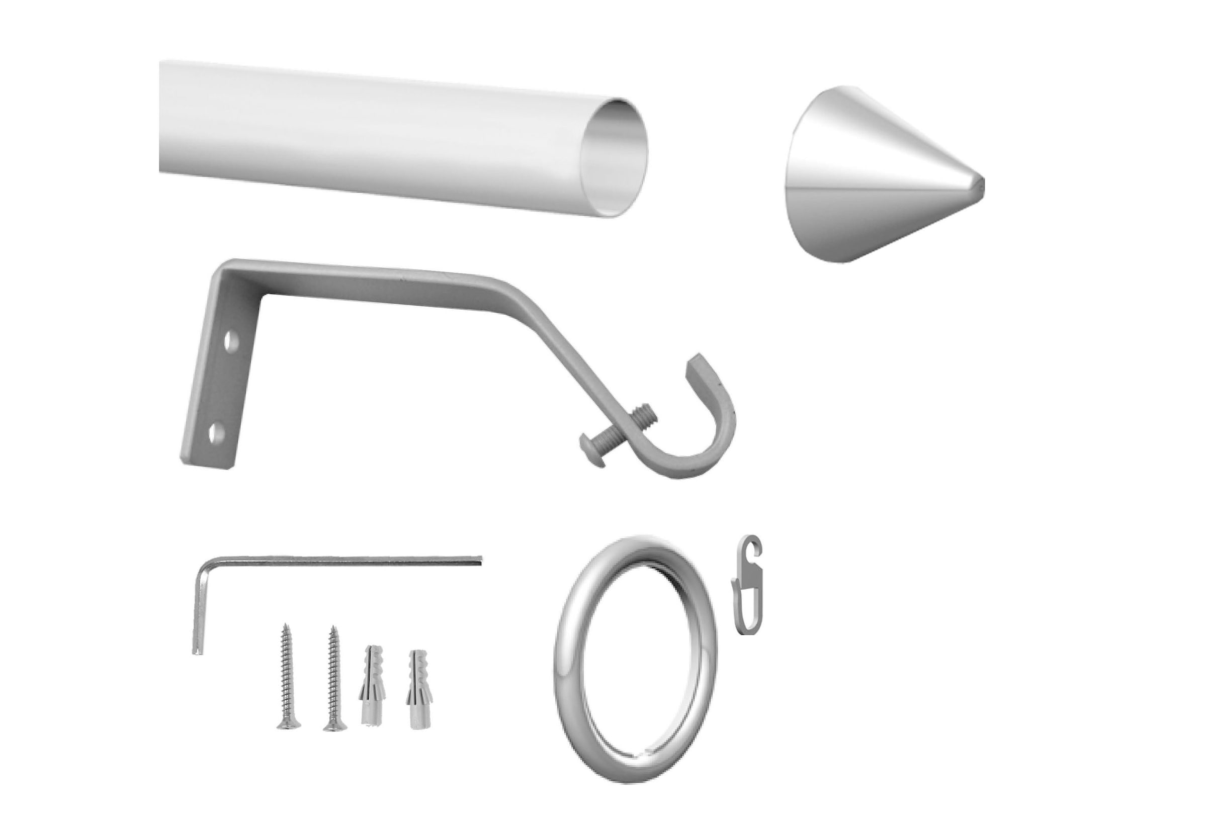 indeko Gardinenstange »Kegel«, 1 läufig-läufig, Fixmaß, Komplett-Set inkl.  Ringen und Montagematerial bequem und schnell bestellen | Gardinenstangen