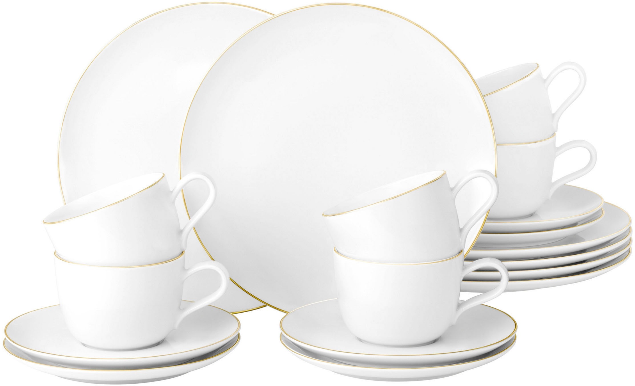 Seltmann Weiden Kaffeeservice »Geschirr-Set, Service Liberty Goldrand« Tell günstig online kaufen