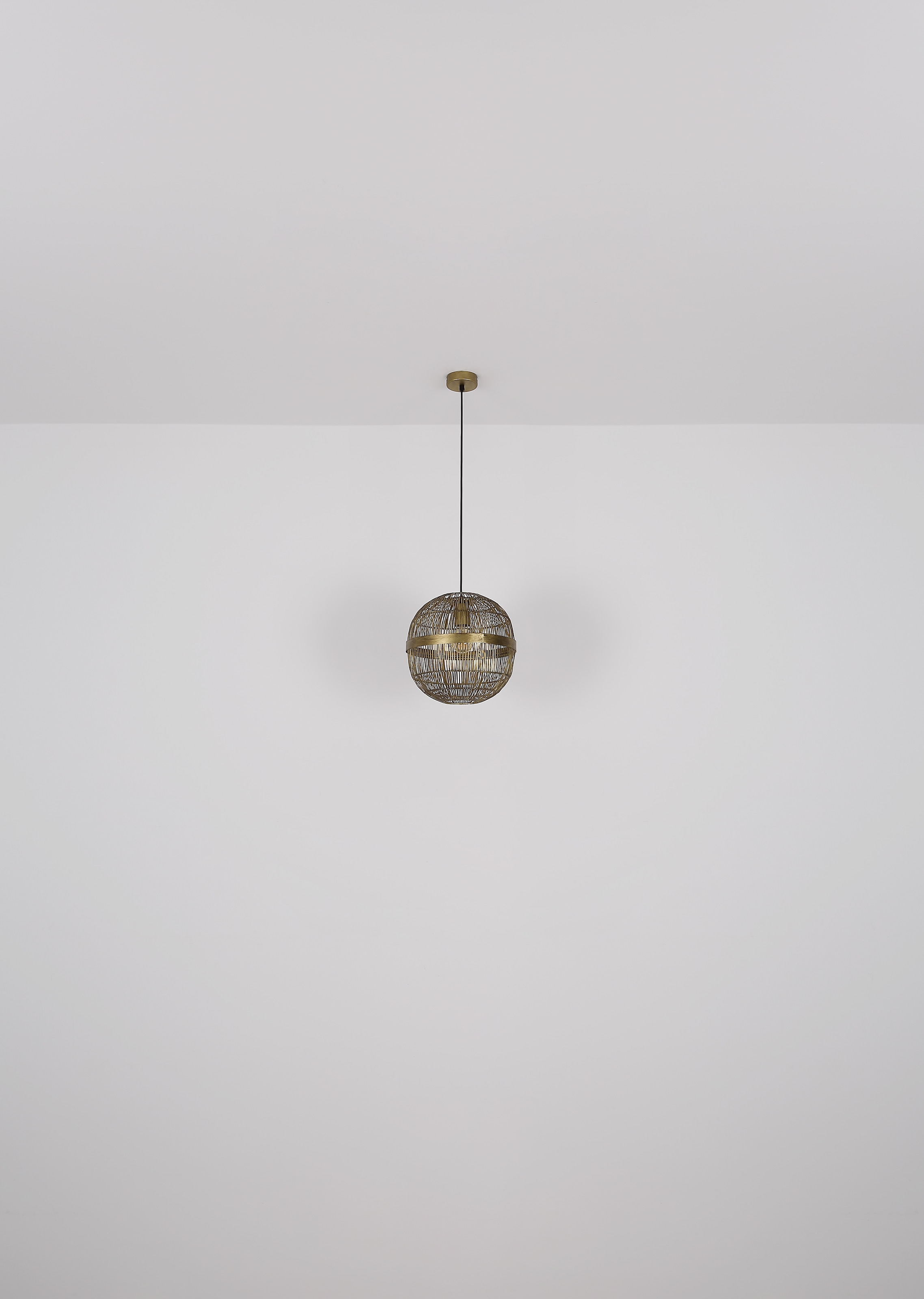 GLOBO LIGHTING Hängeleuchte »HERMI II« E27 1 Stk. Hängelampe altmessing Metallgeflecht Höhe kürzbar Esstisch