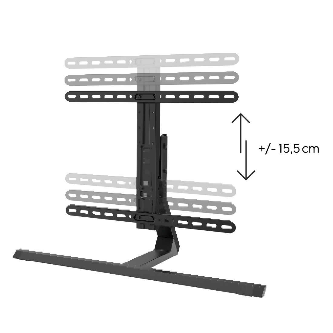 Hama TV-Standfuß »TV Standfuß, schwenkbar, neigbar, höhenverstellbar, 165 cm, 65 Zoll«, bis 165 cm Zoll, TV Ständer, 40 Kg, Metall, Schwarz