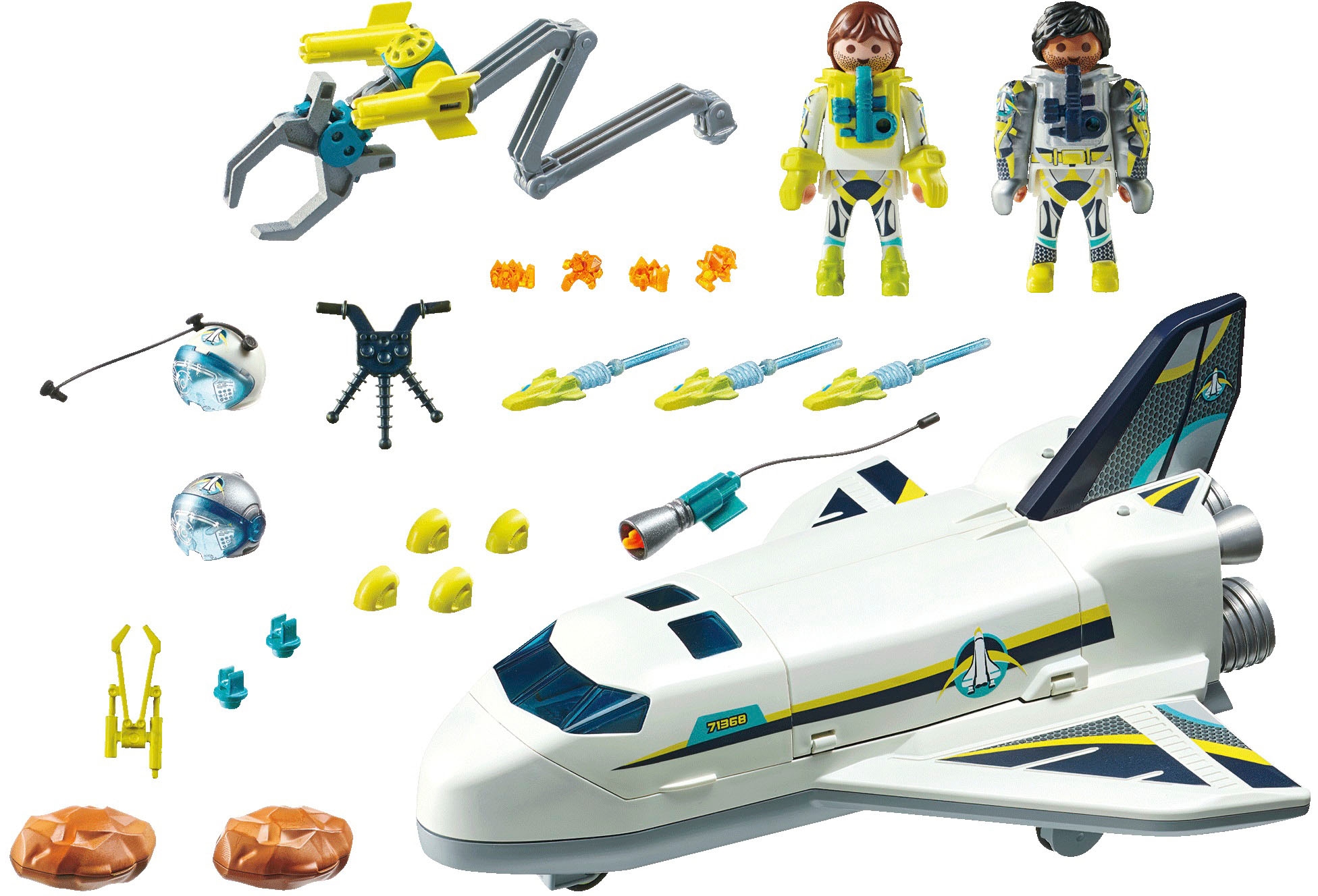 Playmobil® Konstruktions-Spielset »Space-Shuttle auf Mission (71368), Space«, (72 St.), mit Licht