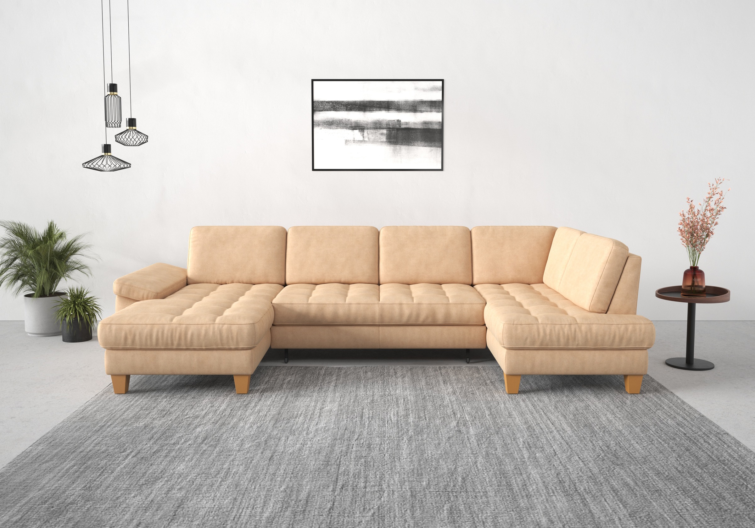sit&more Wohnlandschaft »Westham U-Form«, wahlweise mit Bettfunktion, Bettkasten, Sitztiefenverstellung