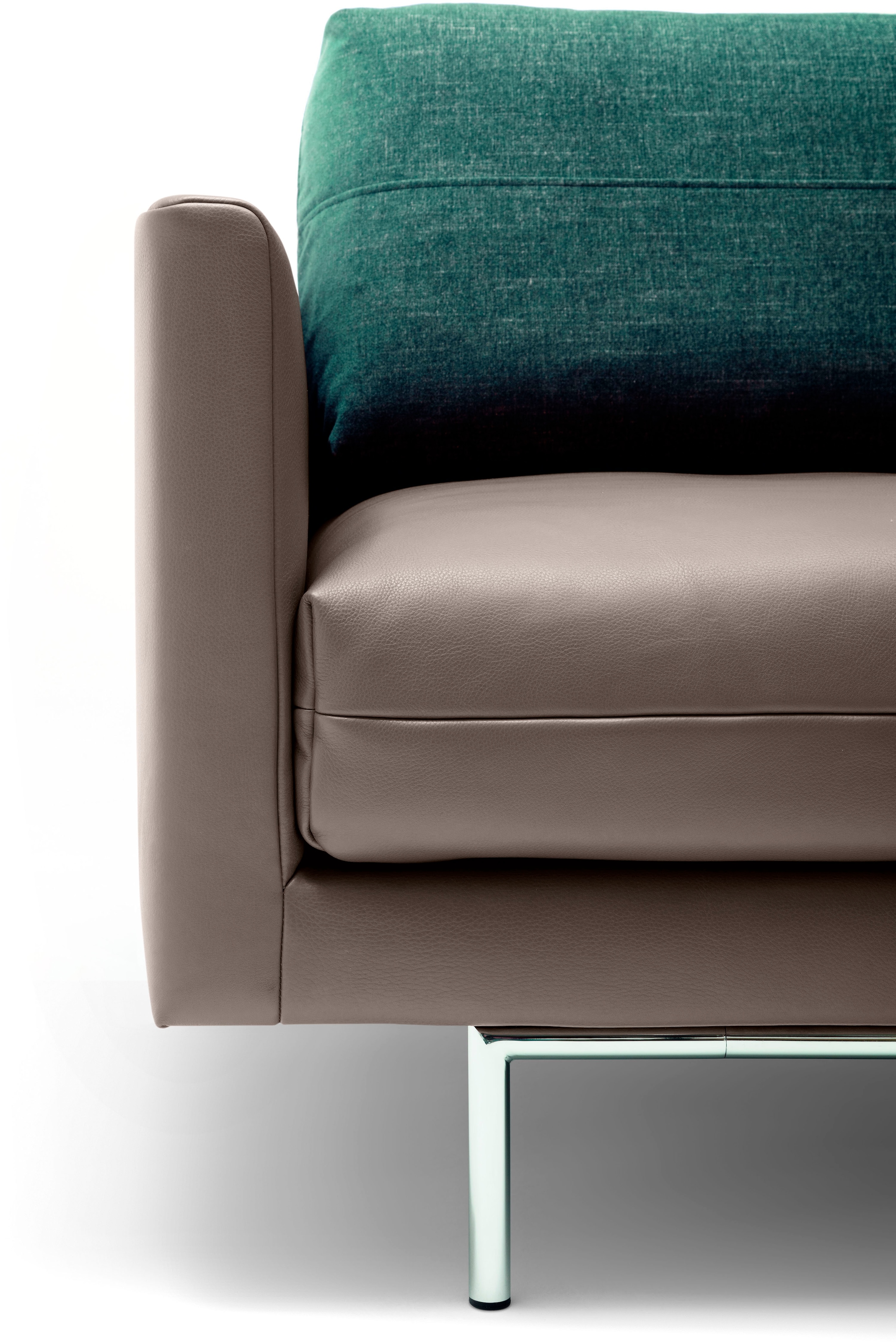 Creation BY ROLF BENZ 3-Sitzer »CR.414, Designsofa, edles Sofa, Loungesofa, Ledersofa, klares Design«, aus Leder oder Chenille, erstklassiger Sitzkomfort, legere Polsterung