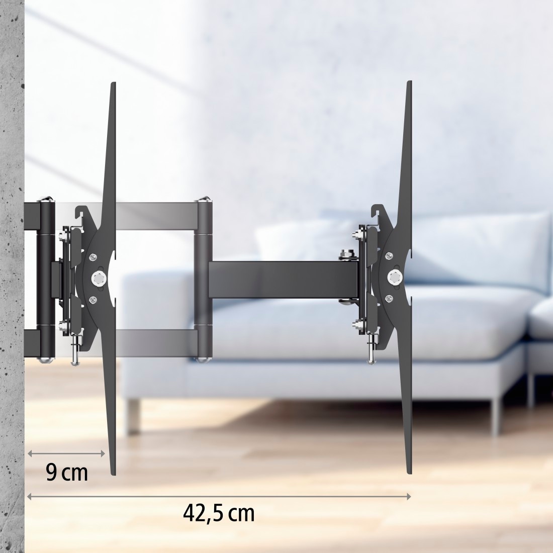 Hama TV-Wandhalterung »Wand Halterung universal für Fernseher, 32 43 50 55 65 Zoll, bis 35 kg«, bis 165 cm Zoll, ausziehbar, schwenkbar, neigbar, einfache Montage, TV Halter bis 65"