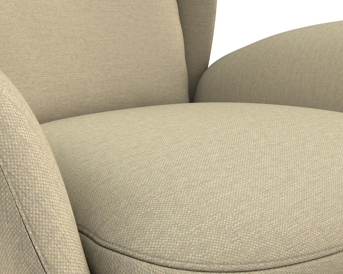 FLEXLUX Ohrensessel »Padova Scandic Design Sessel, erstklassiger Sitz- und Wohlfühlkomfort«, Stil & Komfort, organische Form, Ledenstütze integriert, Fuß schwarz