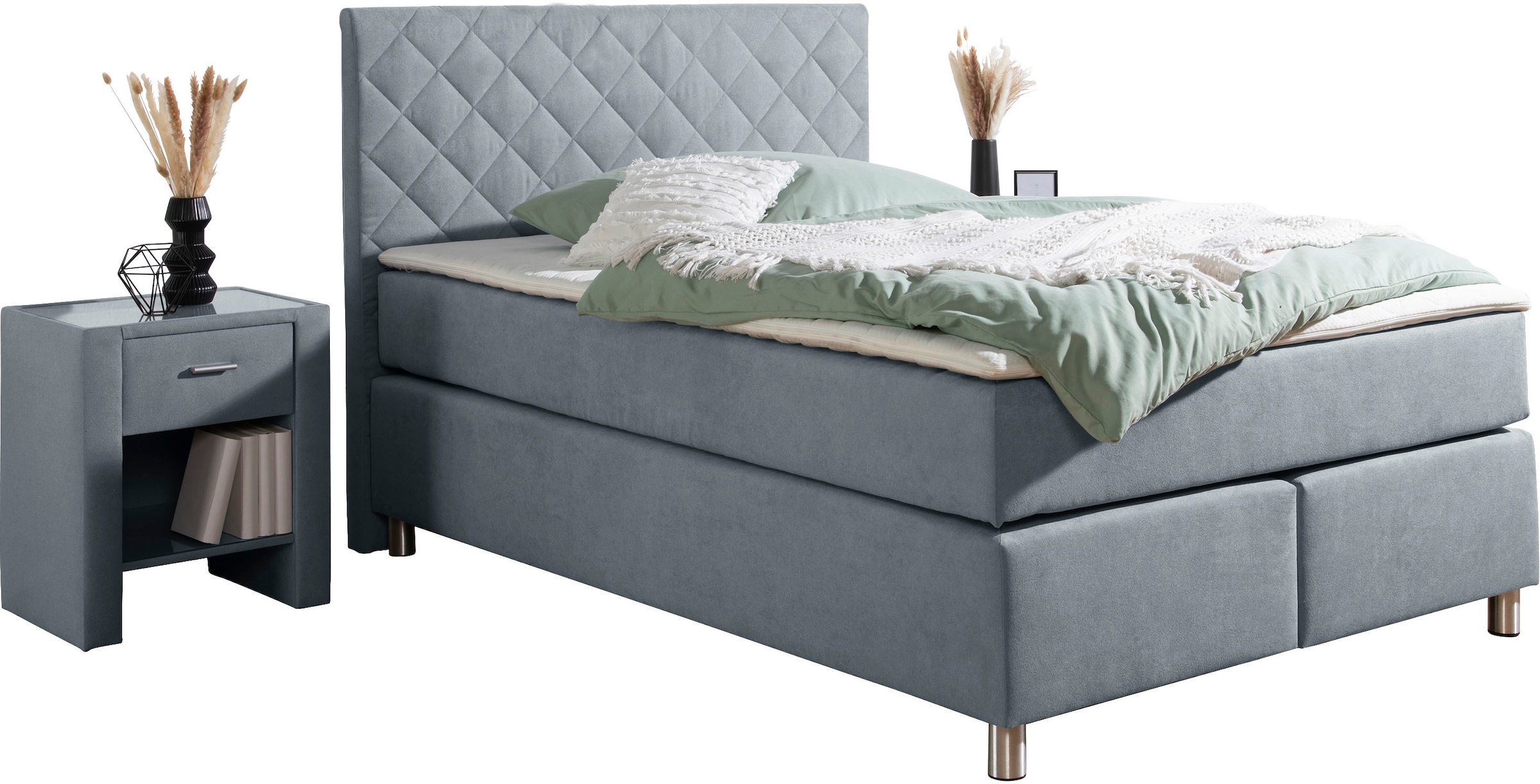 Home affaire Boxspringbett »Bernard, in verschiedenen Breiten« inkl. Topper günstig online kaufen