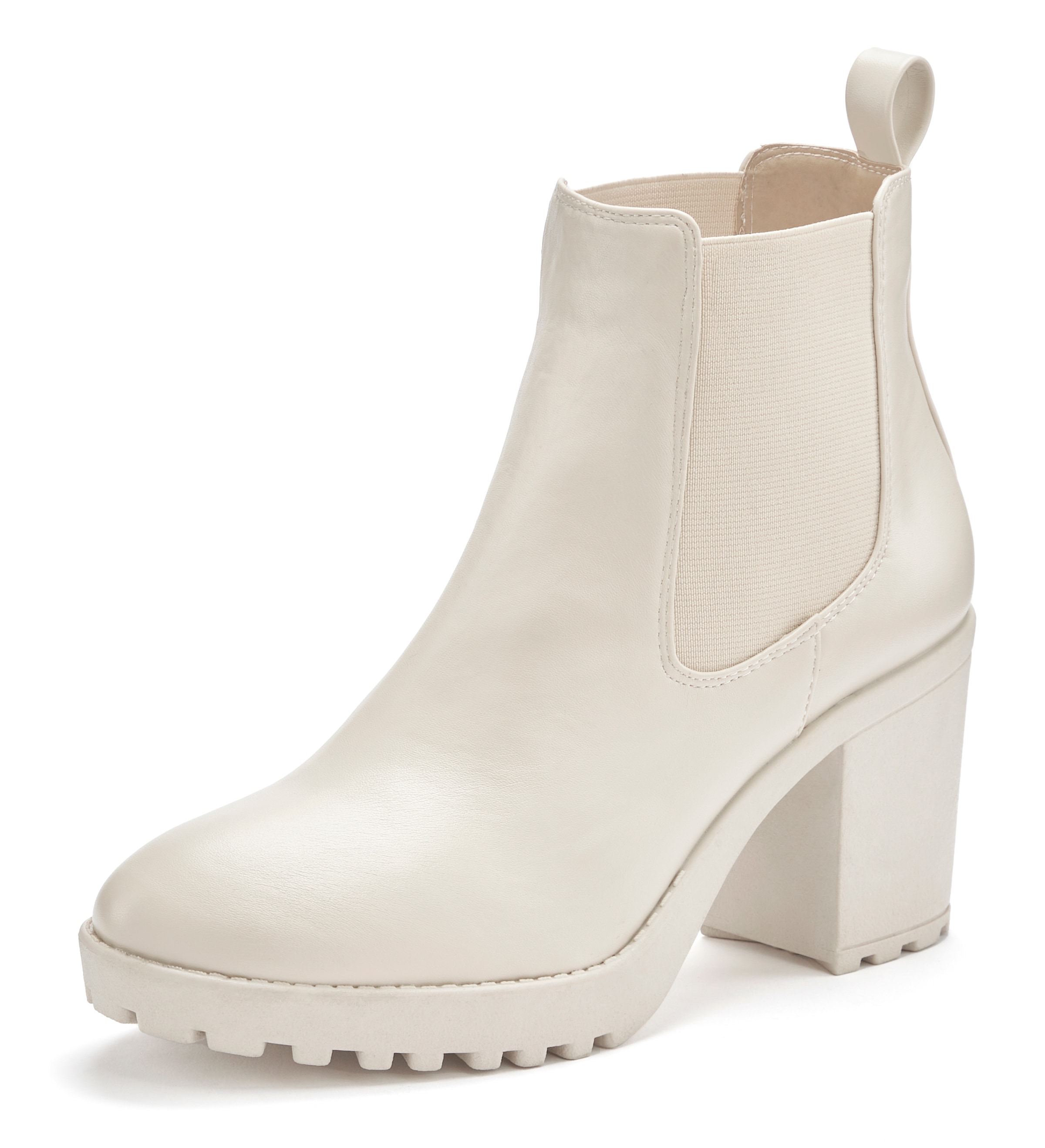 Vivance Chelseaboots, mit Blockabsatz & Stretch-Einsatz, High-Heel-Stiefelette, Ankle Boots