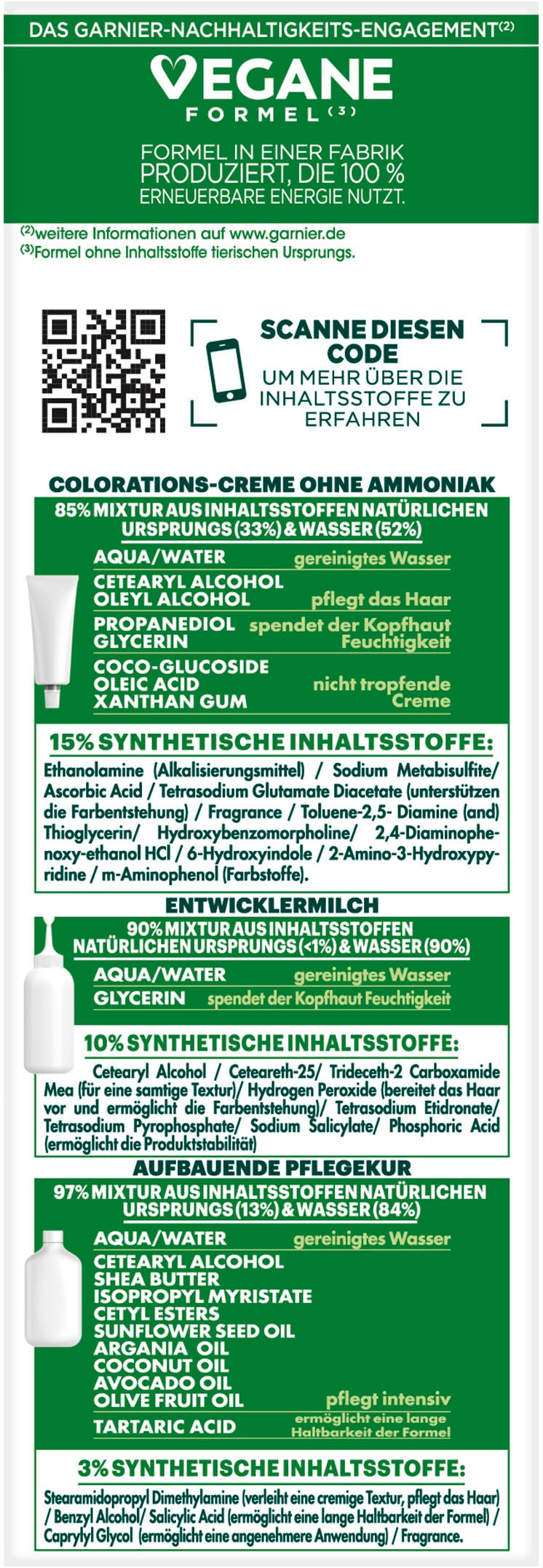 GARNIER Coloration »Garnier Nutrisse Ultra Crème«, (Packung, 3 tlg.), mit pflegender Formel