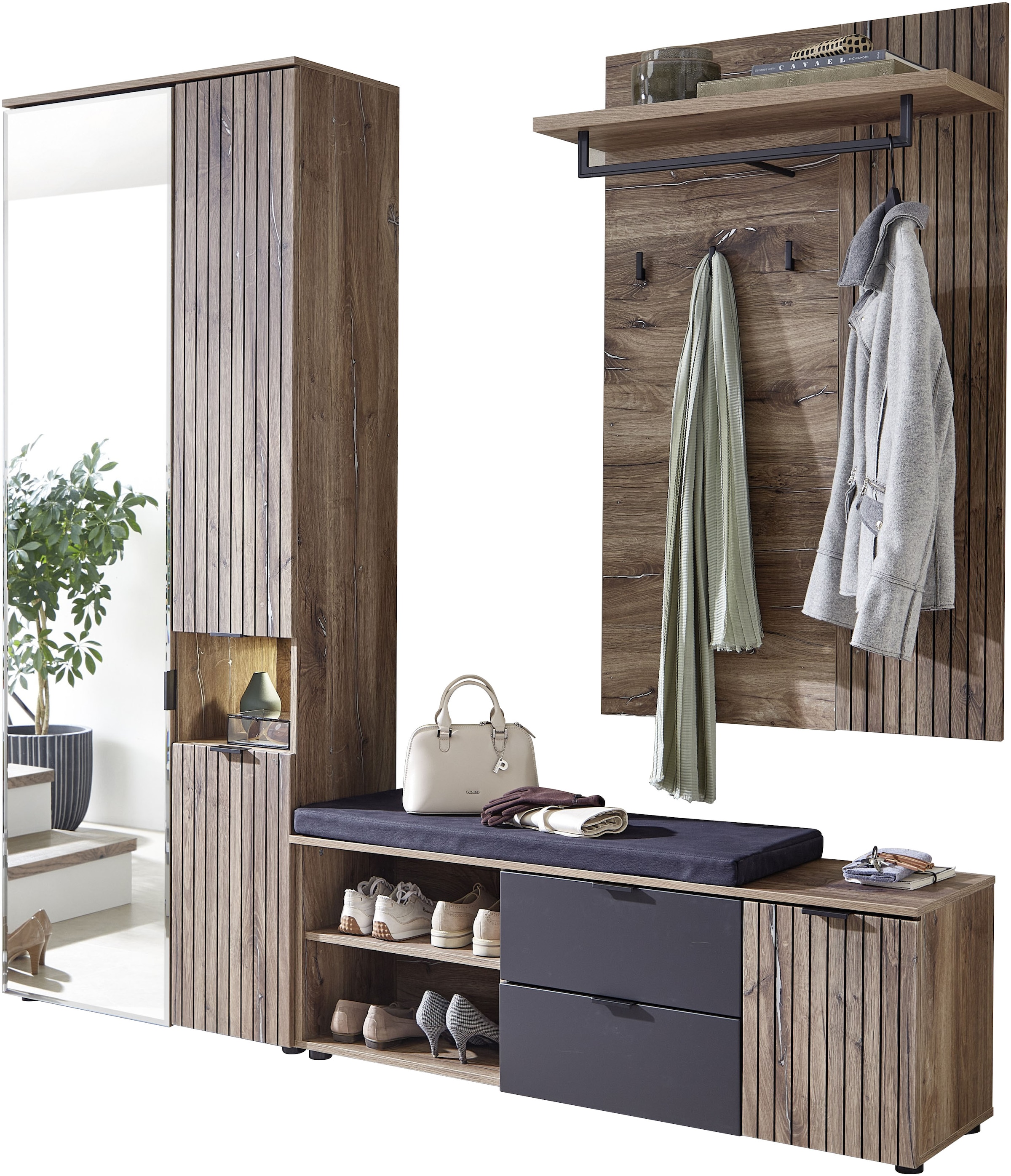 Innostyle Garderoben-Set »LINEA Garderoben Set,besteht aus 3 Typen, 216x204 günstig online kaufen