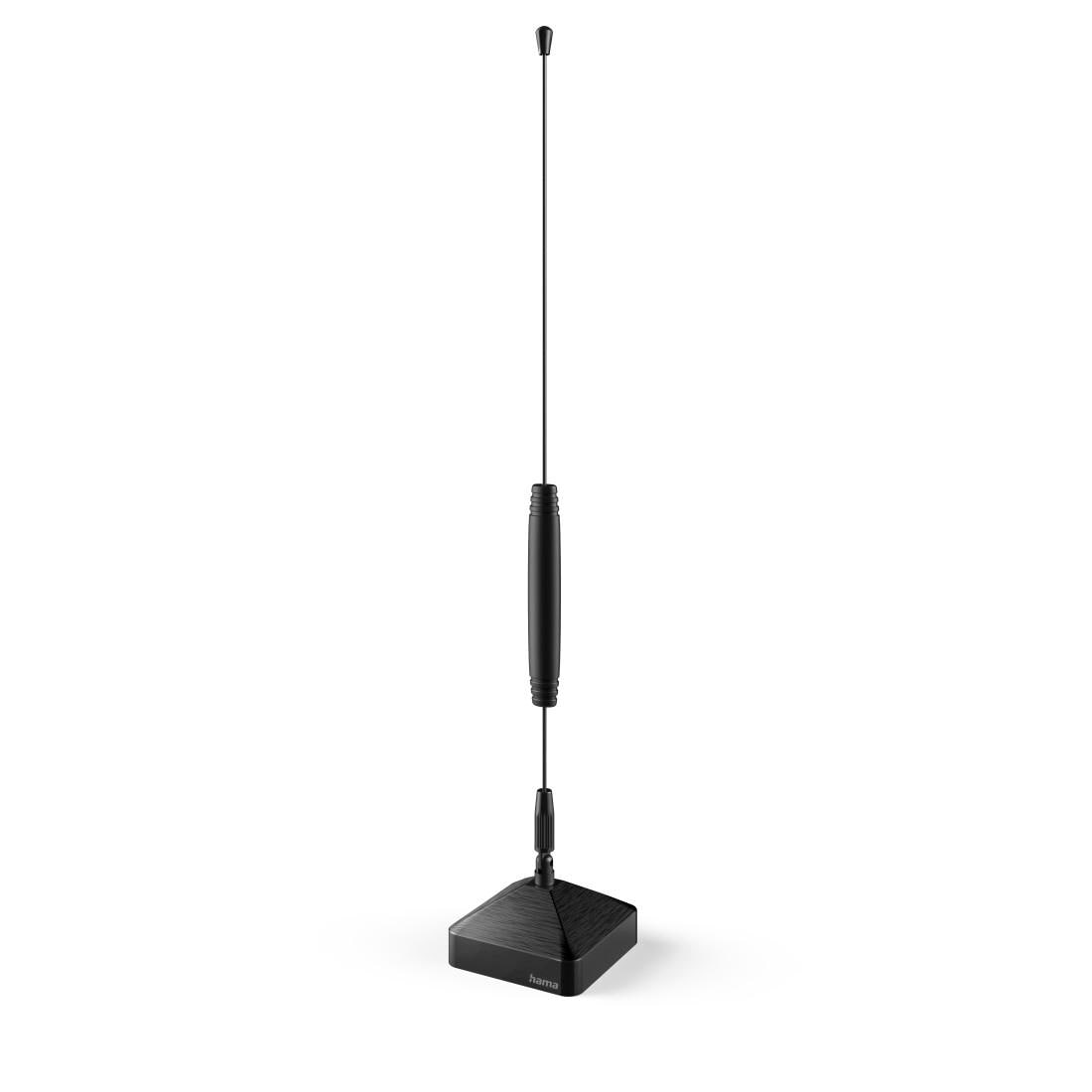 Hama Stabantenne »Passive Zimmerantenne für DAB+, DAB, DVB-T2, UKW, Farbe schwarz« DAB | DAB+ | DVB-T2 | UKW für Innenbereich schwenkbar, perfekter Empfang, TV, Radio, Koaxkabel 1,45 m, innen