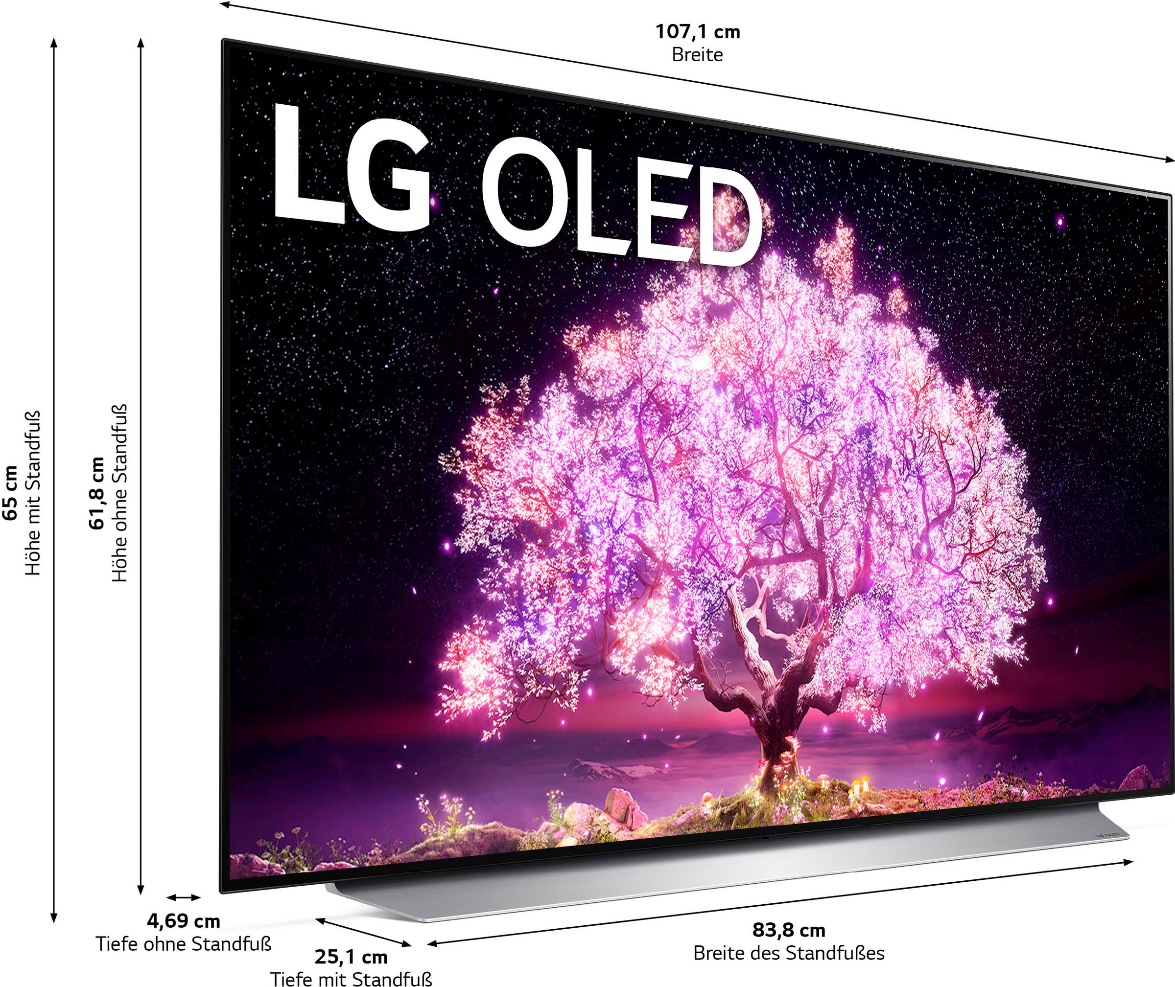 LG OLED-Fernseher »OLED48C17LB«, 121 online 4K 4K Triple cm/48 -α9 AI-Prozessor-Dolby Gen4 Ultra Dolby Zoll, HD, kaufen & Vision Atmos-Twin OLED Smart-TV, Tuner