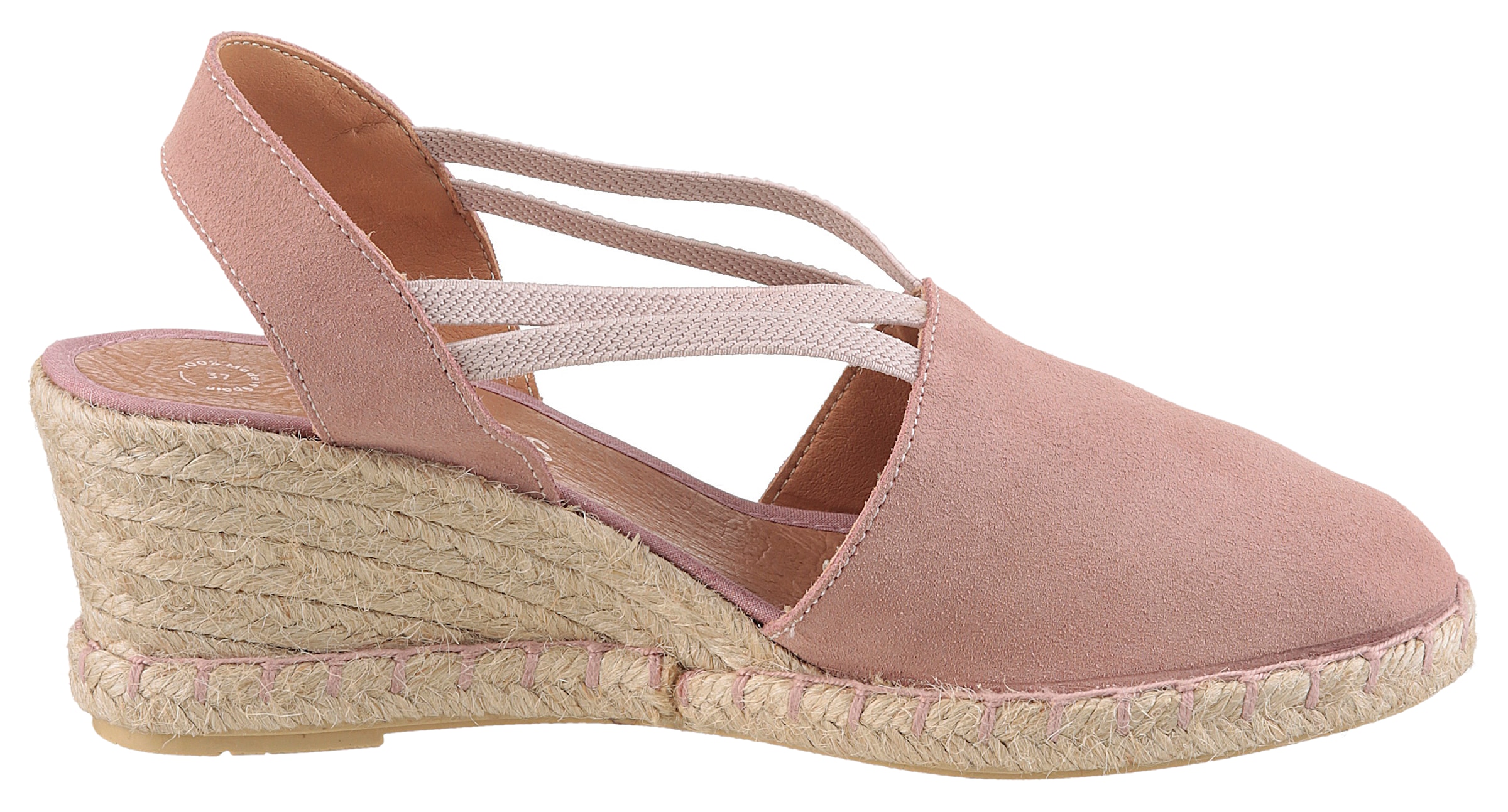 VERBENAS Sandalette »Maika Serraje«, Sommerschuh, Sandale, Keilabsatz, mit Jutebesatz