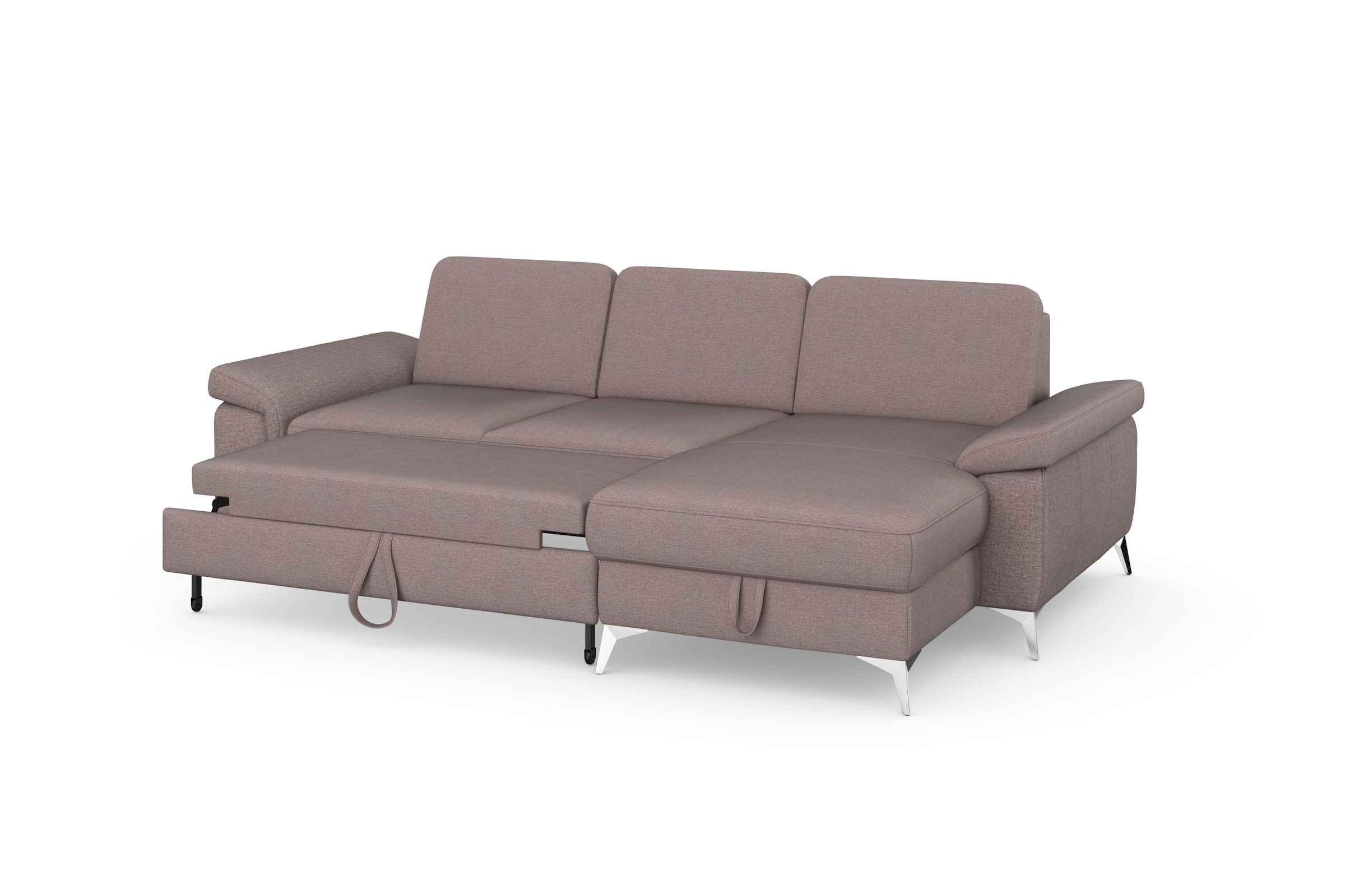 sit&more Ecksofa »Padua L-Form«, inklusive Sitztiefenverstellung, Armteilfunktion und Federkern