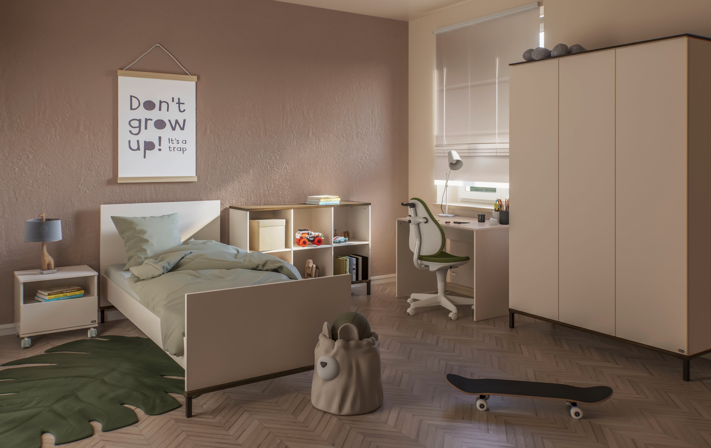 YUNY by PAIDI Kinderbett »LOVELY ALIV«, (B/H/T ca. 207x96x91cm, Off-White/D günstig online kaufen