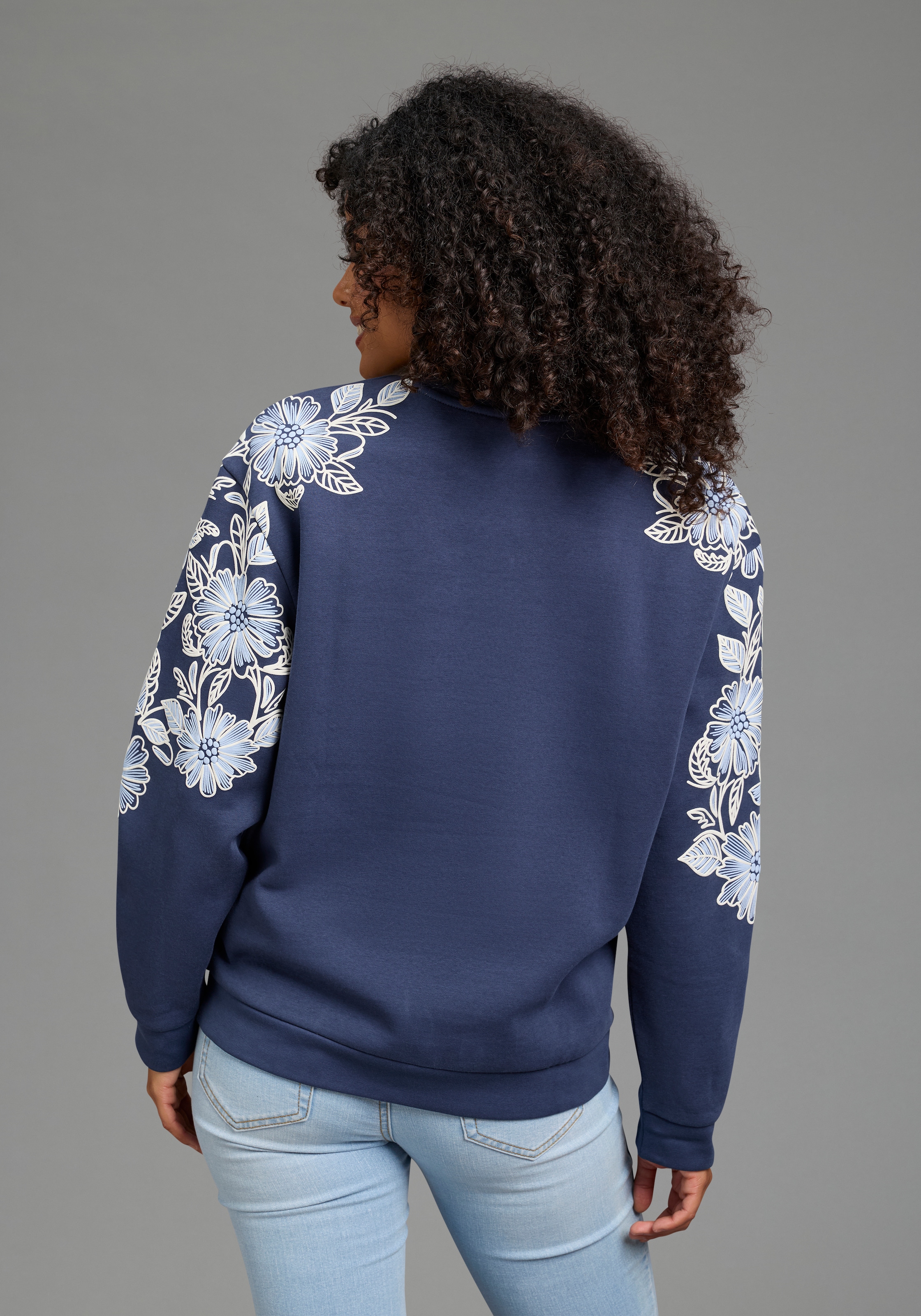 Laura Scott Sweatshirt , mit floralem, plastischen Druck
