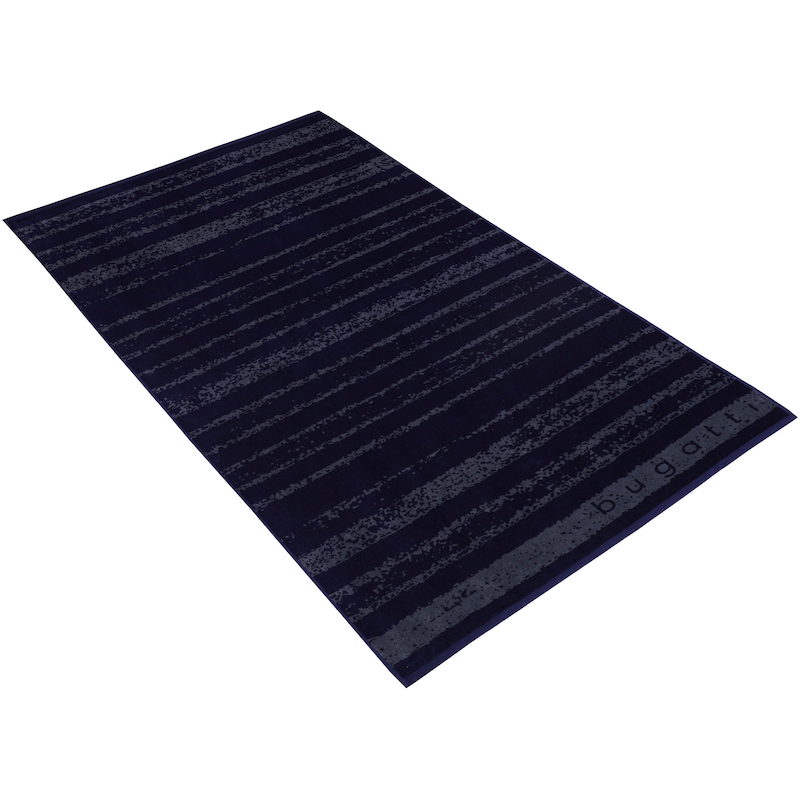 BUGATTI Strandtuch »Salerno« mit Vintagestreifen marine blau Obermaterial: 100% Baumwolle B/L: 100 cmx180 cm