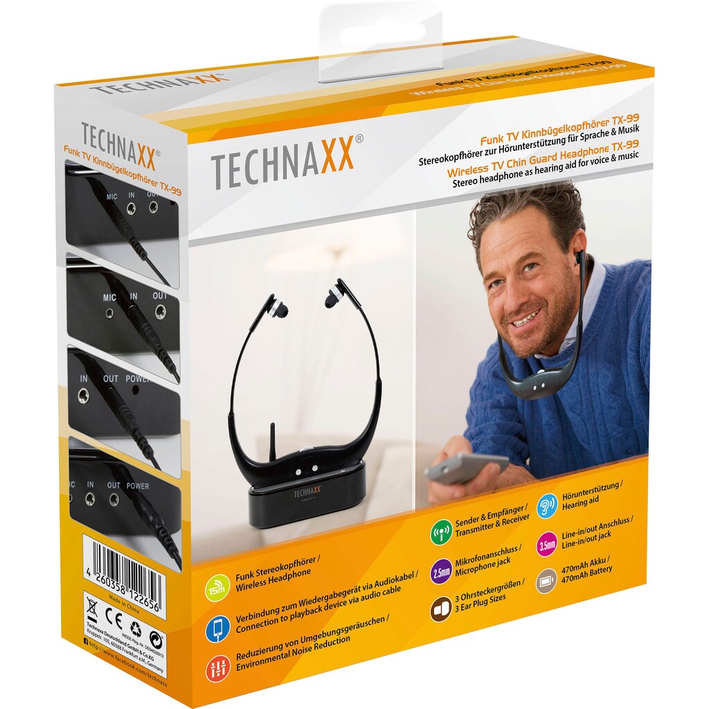 Technaxx wireless In-Ear-Kopfhörer »TX-99«, Wireless, Rauschunterdrückung-Freisprechfunktion-Hörunterstützung