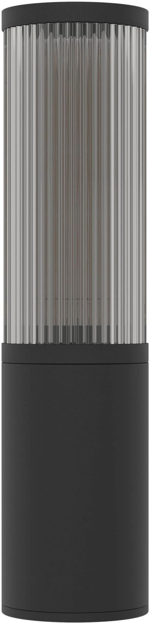 EGLO Wandleuchte »Salle Wandlampe, Außenleuchte aus Aluminium und Kunststof, IP54, E27« E27 1 Stk. Wand-/Deckenleuchte - H31 x Ø7,5 x AL10,5 cm - schwarz - 1X15W exkl.