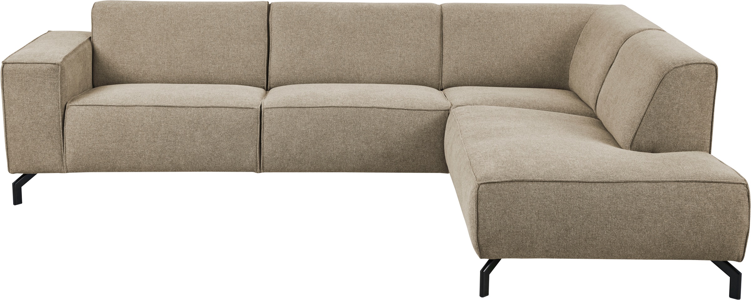 Places of Style Ecksofa Lorcan, in Lederoptik oder Strukturstoff lieferbar