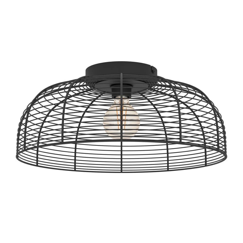 EGLO Hängeleuchte »ROUNDHAM«, 1 flammig, Leuchtmittel E27 | ohne Leuchtmittel, Pendelleuchte, Esszimmerlampe Industrial, Metall in Schwarz, Ø 45cm