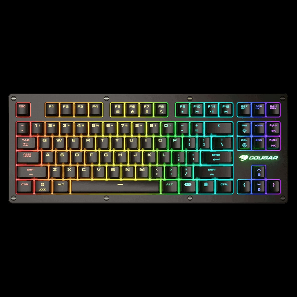 Cougar Gaming-Tastatur »Puri TKL RGB« (Funktionstasten | Multimedia-Tasten | Schutzhülle | USB-Anschluss)
