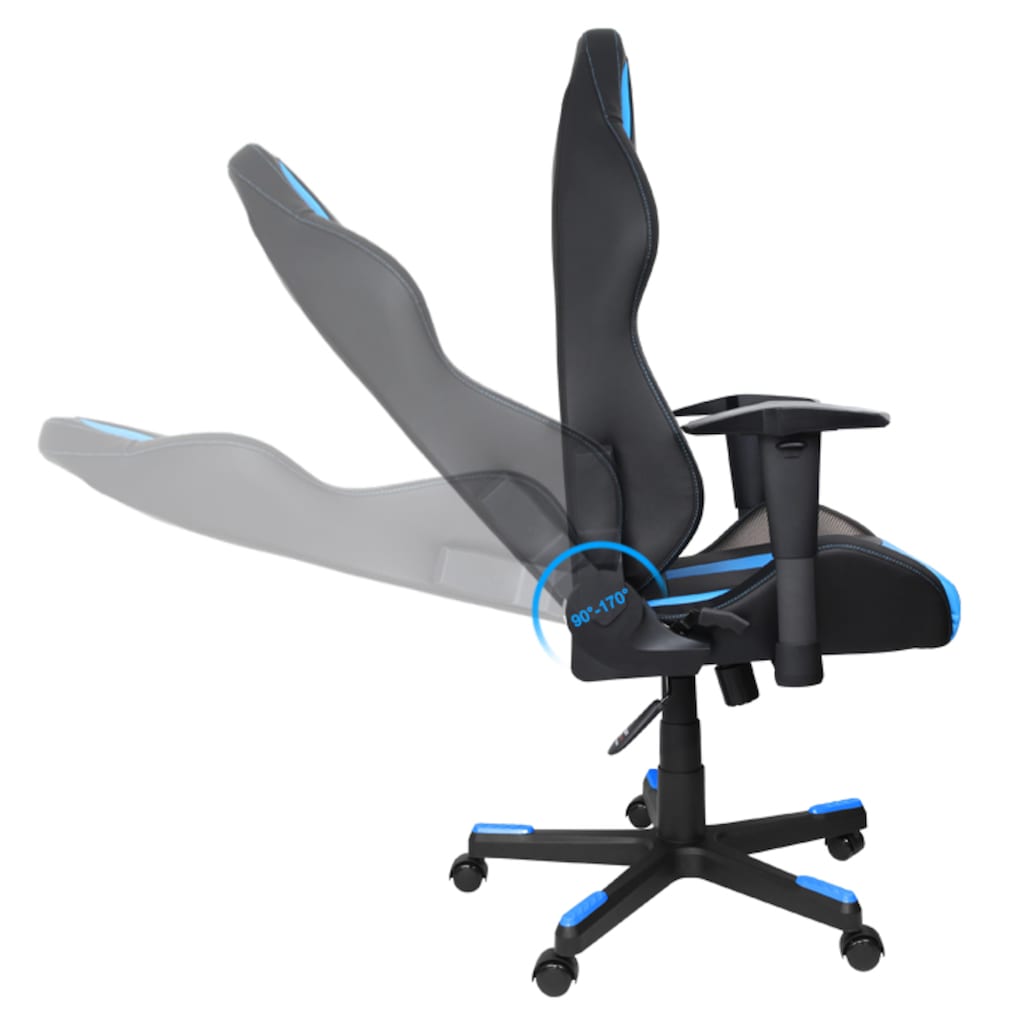 Sades Gaming-Stuhl »"Orion" schwarz/blau, Kunstleder, ergonomischer Gamingstuhl«, 1 St.